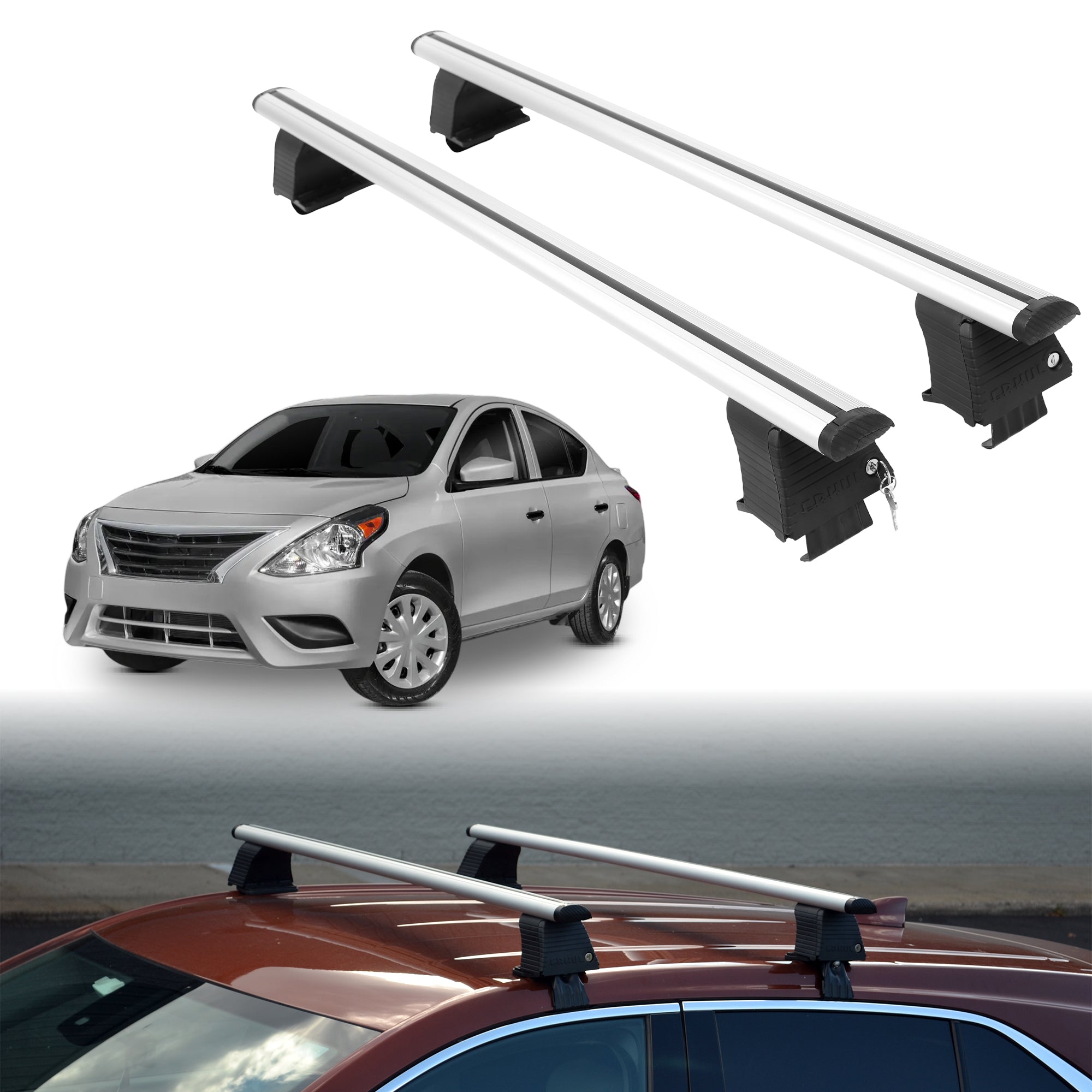 ERKUL Roof Rack Crossbars For NISSAN VERSA 2012-2019
