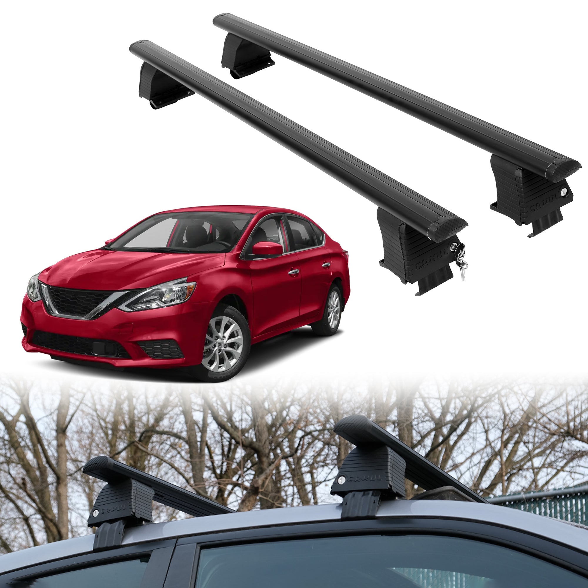 ERKUL Roof Rack Crossbars For NISSAN SENTRA 2013-2019