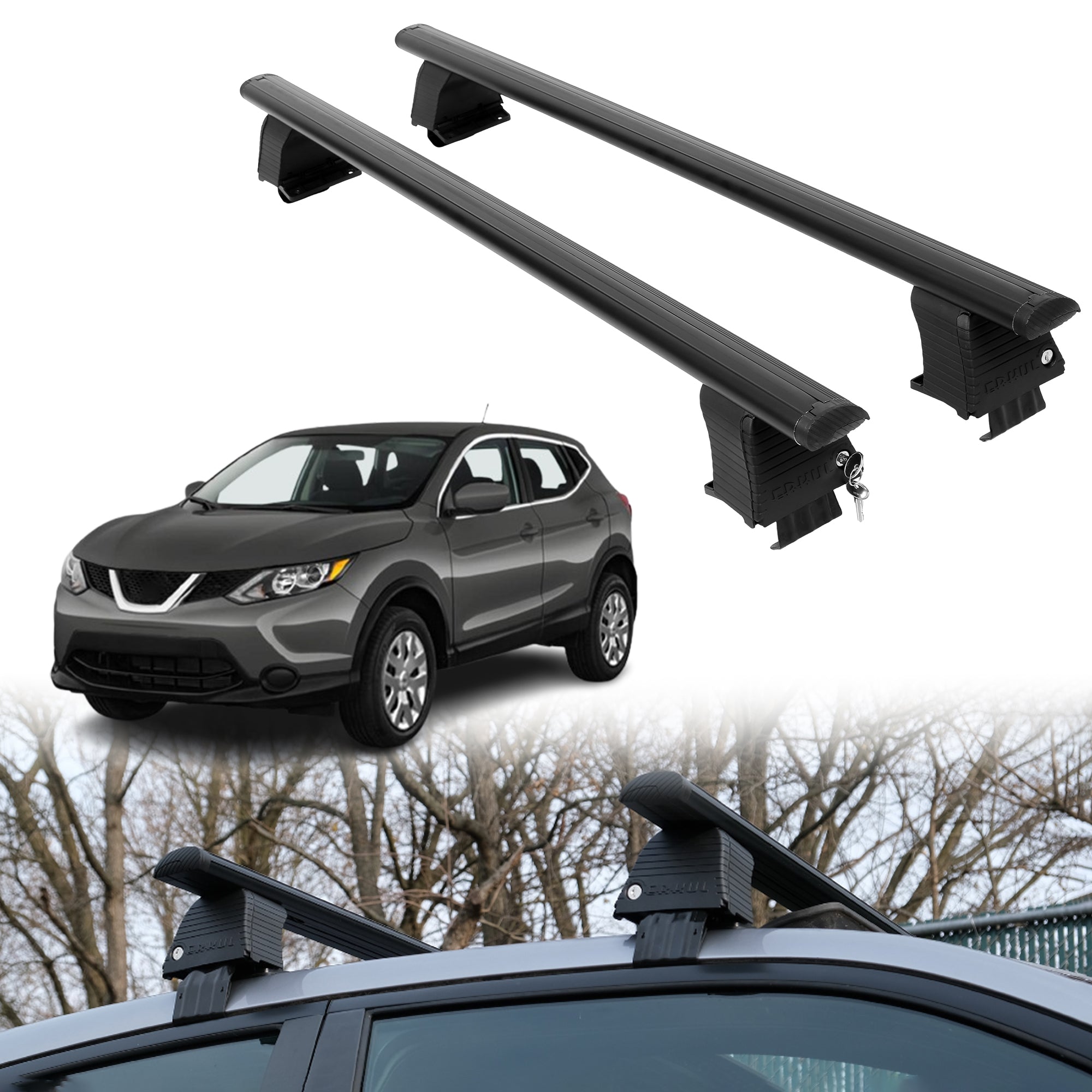 ERKUL Roof Rack Crossbars For NISSAN ROGUE SELECT 2014-2015
