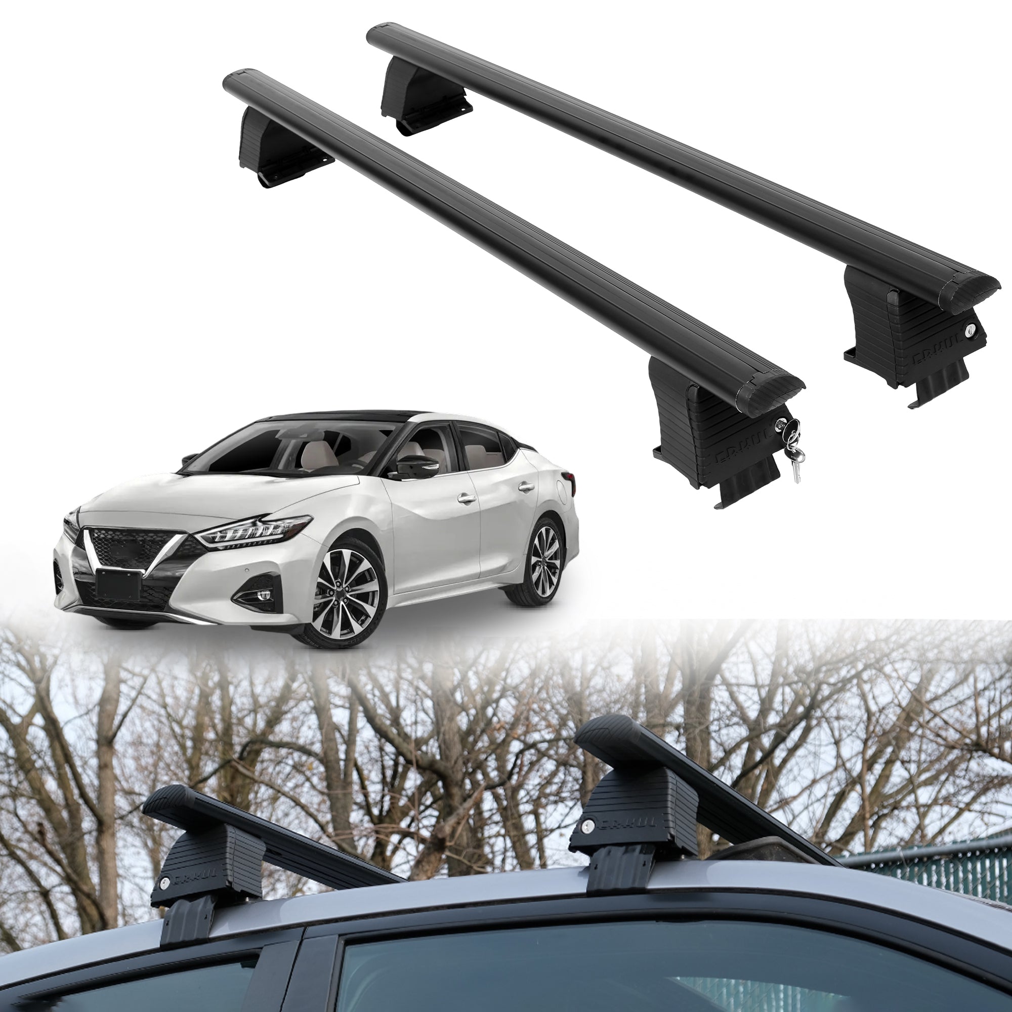 ERKUL Roof Rack Crossbars For NISSAN MAXIMA 2016-2023