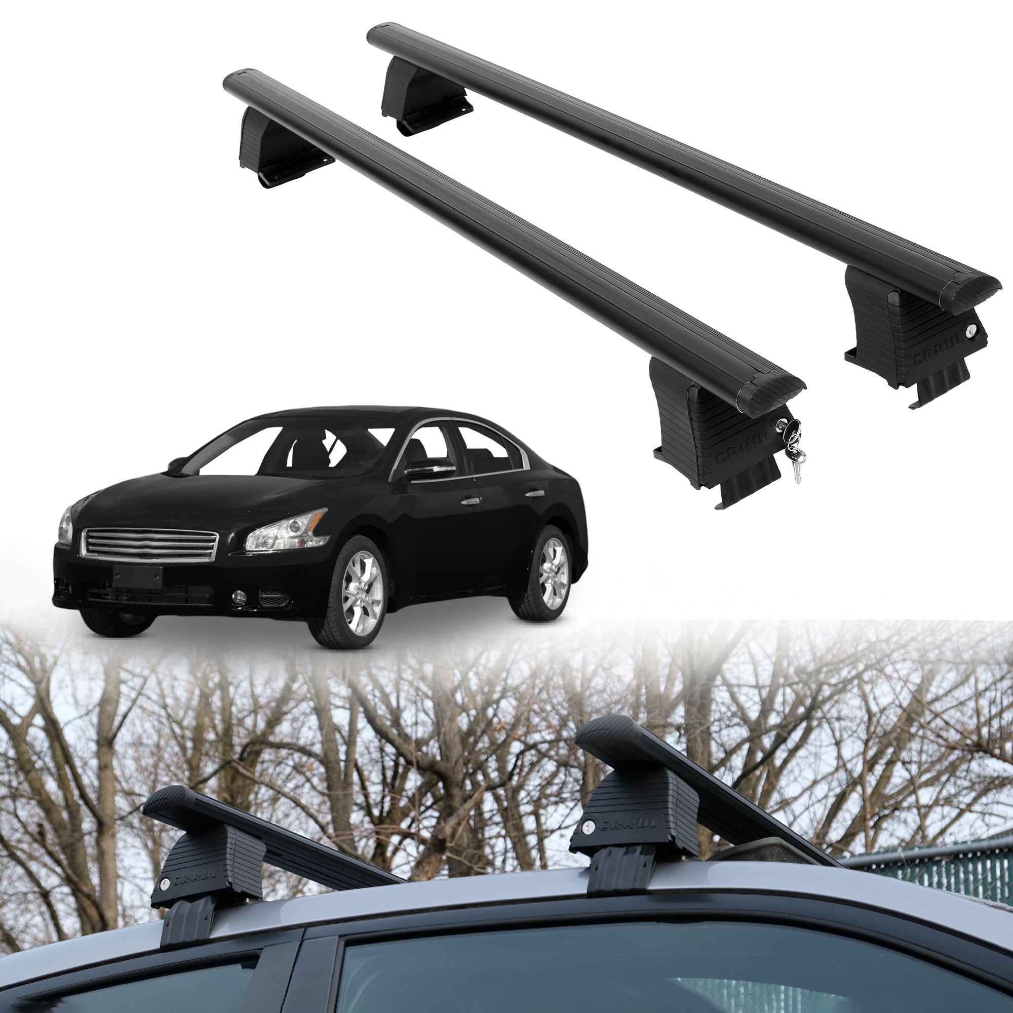 ERKUL Roof Rack Crossbars For NISSAN MAXIMA 2009-2014