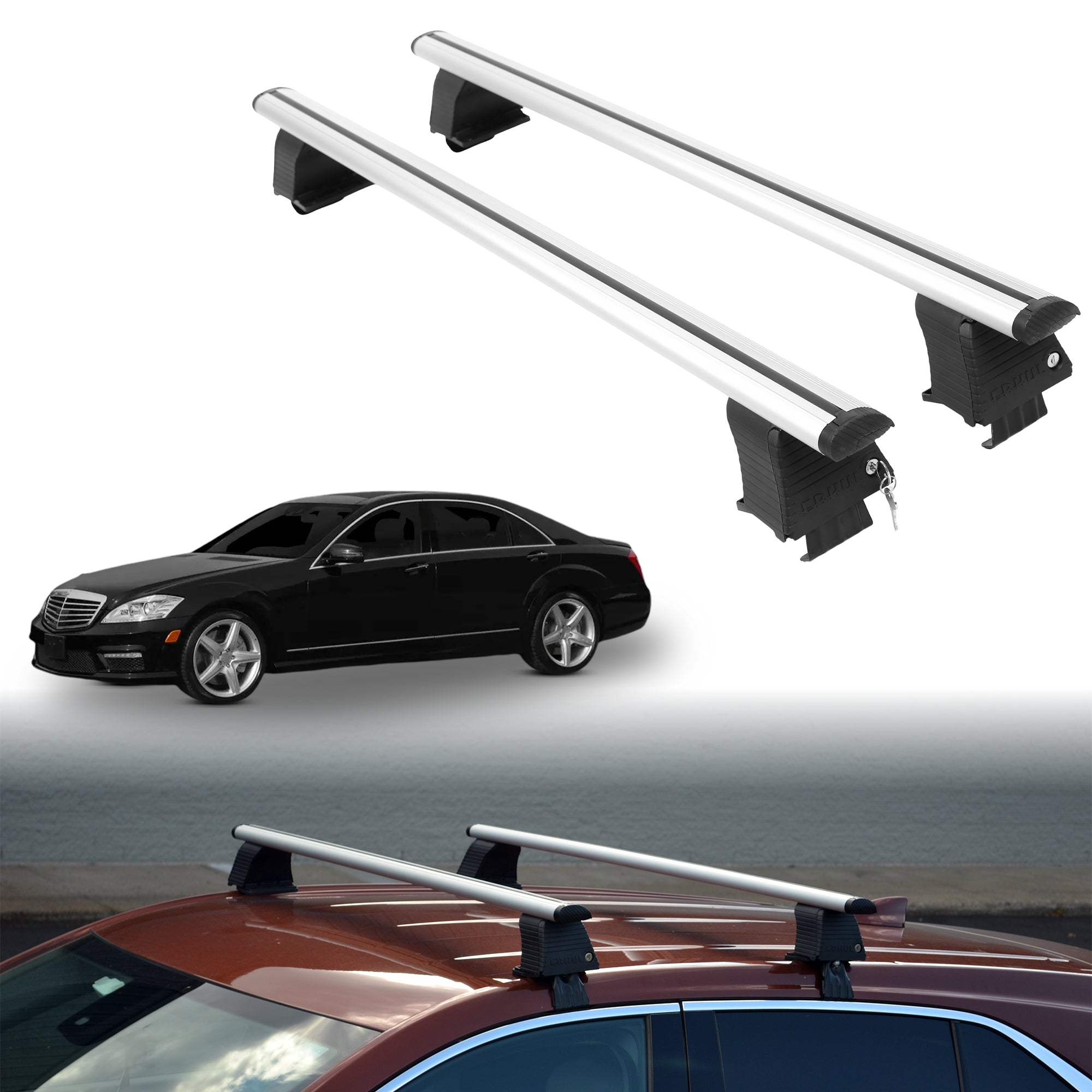 ERKUL Roof Rack Crossbars For MERCEDES S-CLASS 2007-2013