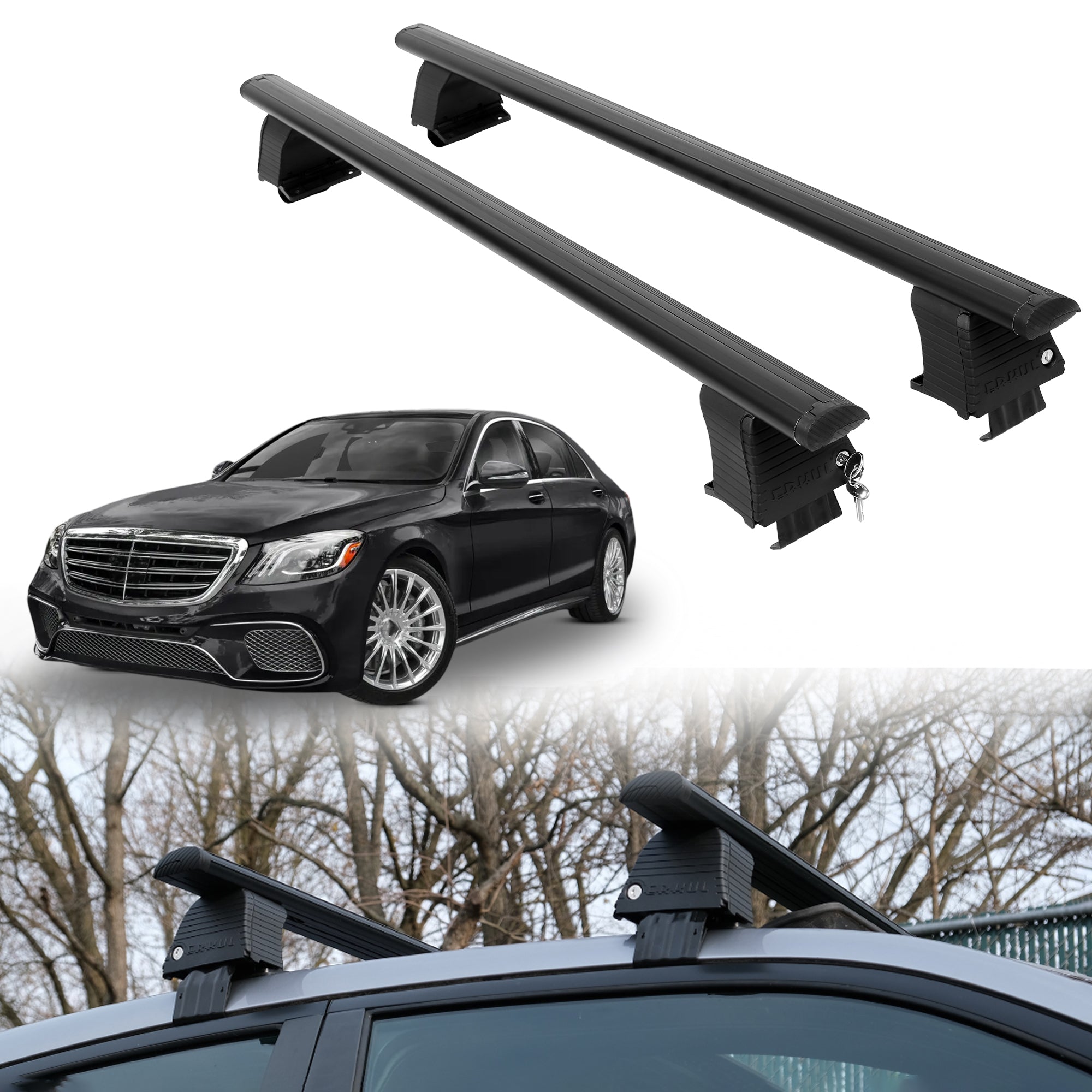 ERKUL Roof Rack Crossbars For MERCEDES AMG S 65 2017-2020