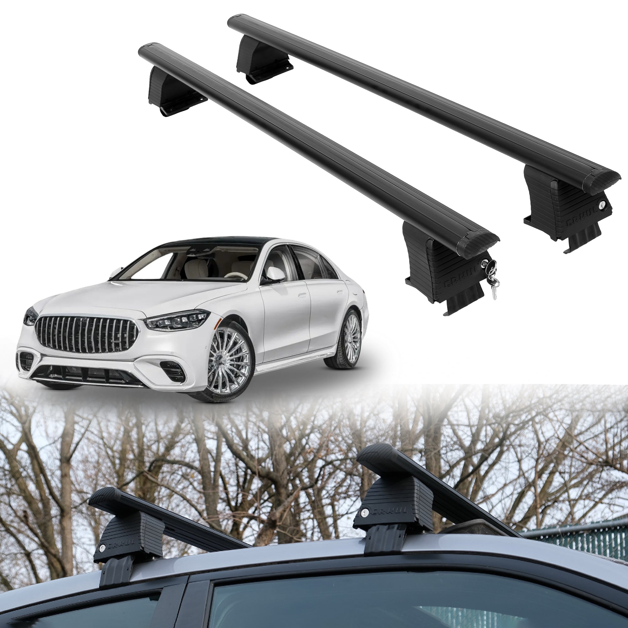 ERKUL Roof Rack Crossbars For MERCEDES AMG S 63 E 2024-2026