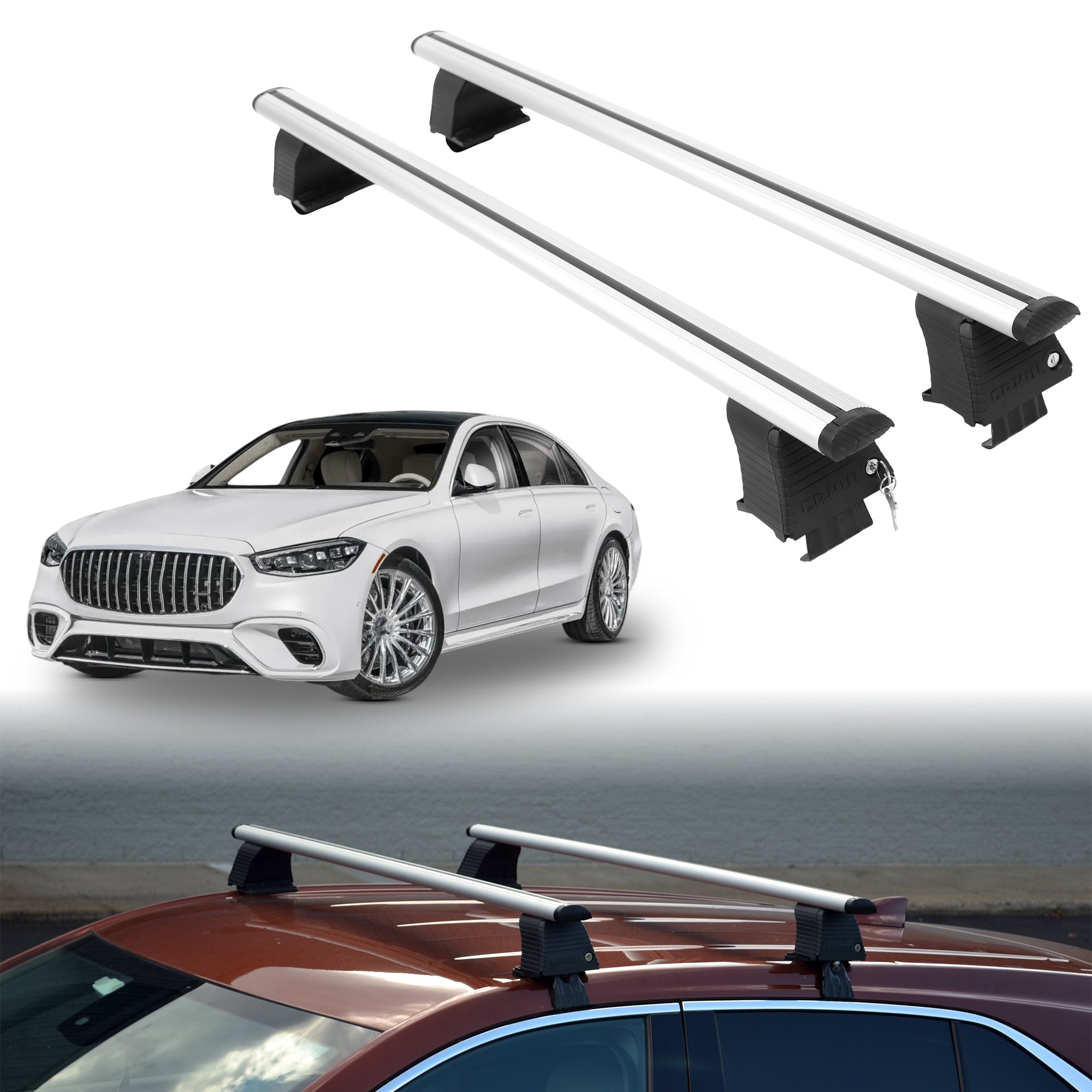 ERKUL Roof Rack Crossbars For MERCEDES AMG S 63 E 2024-2026