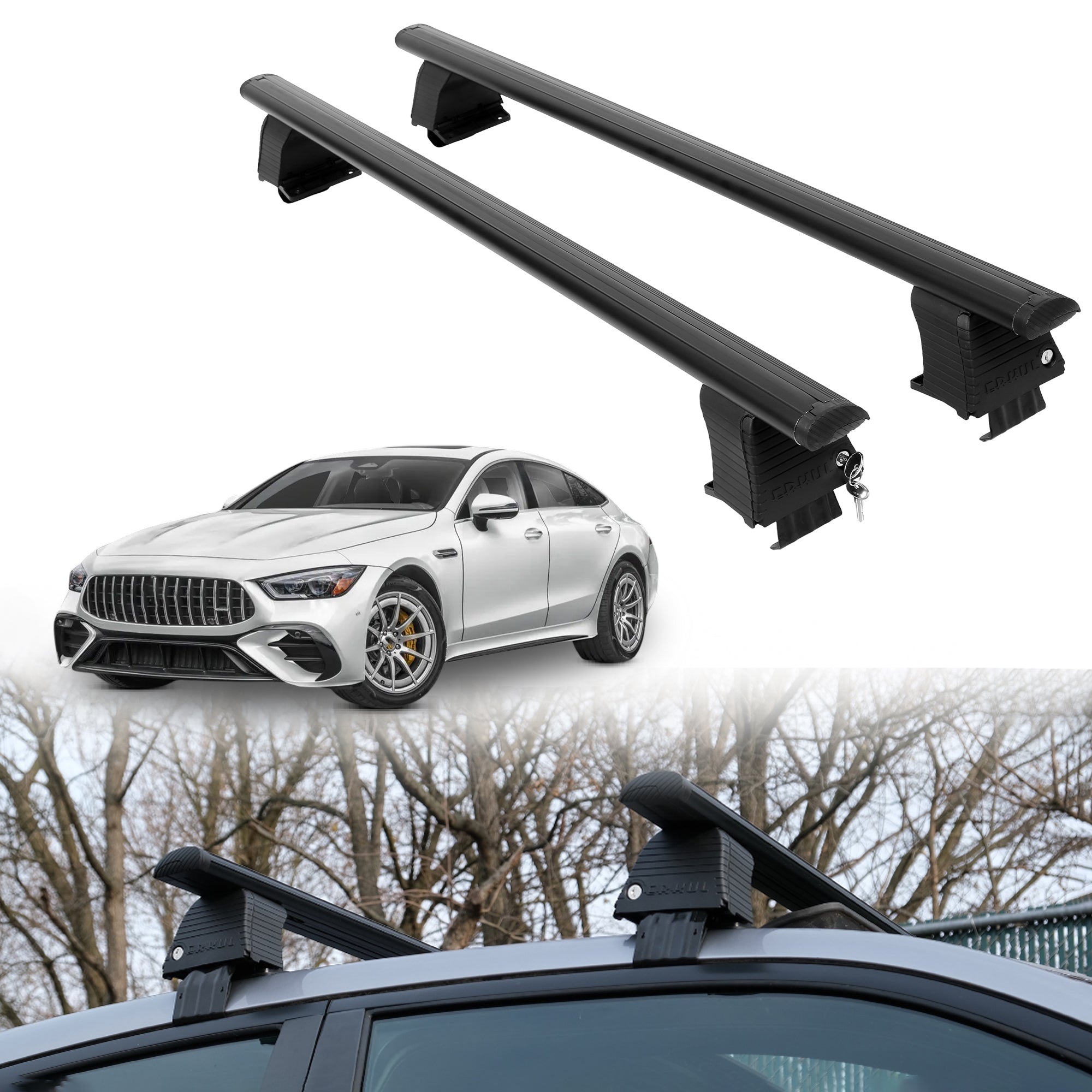 ERKUL Roof Rack Crossbars For MERCEDES AMG GT 53 2019-2026
