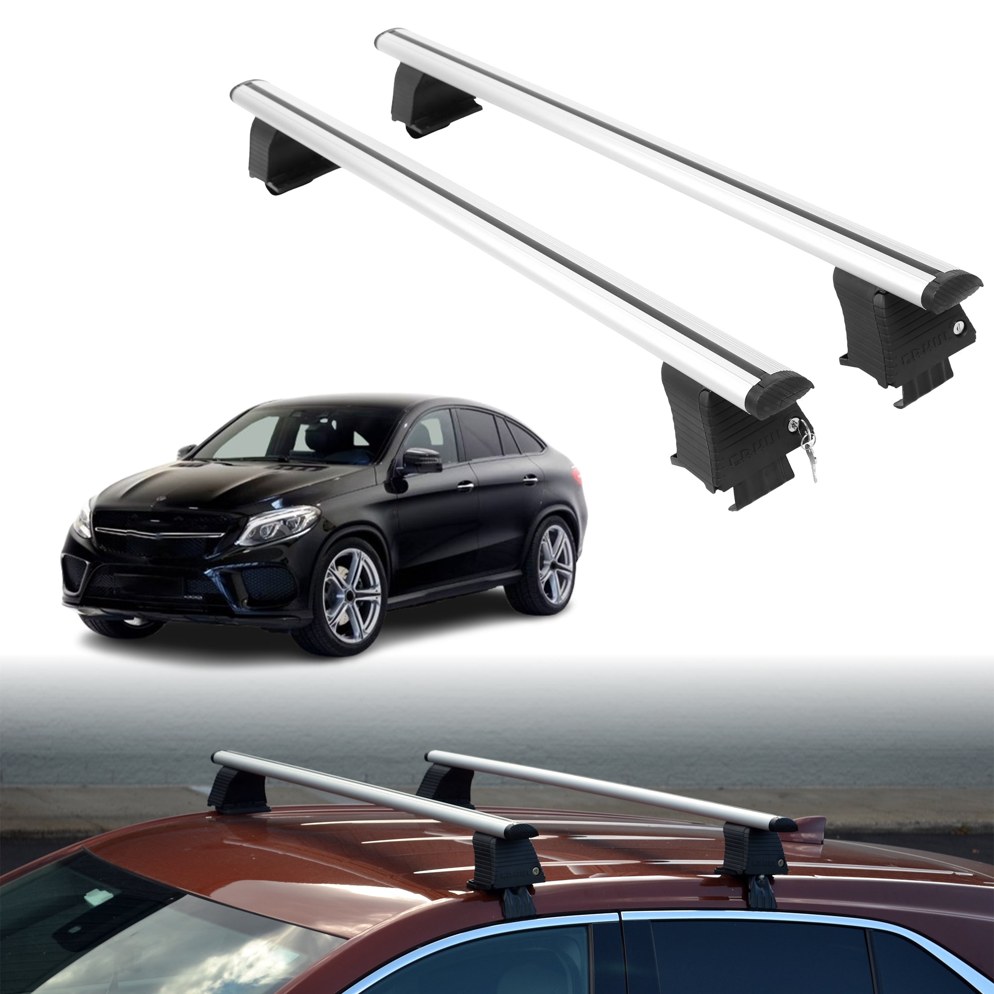 ERKUL Roof Rack Crossbars For MERCEDES AMG GLE 2016