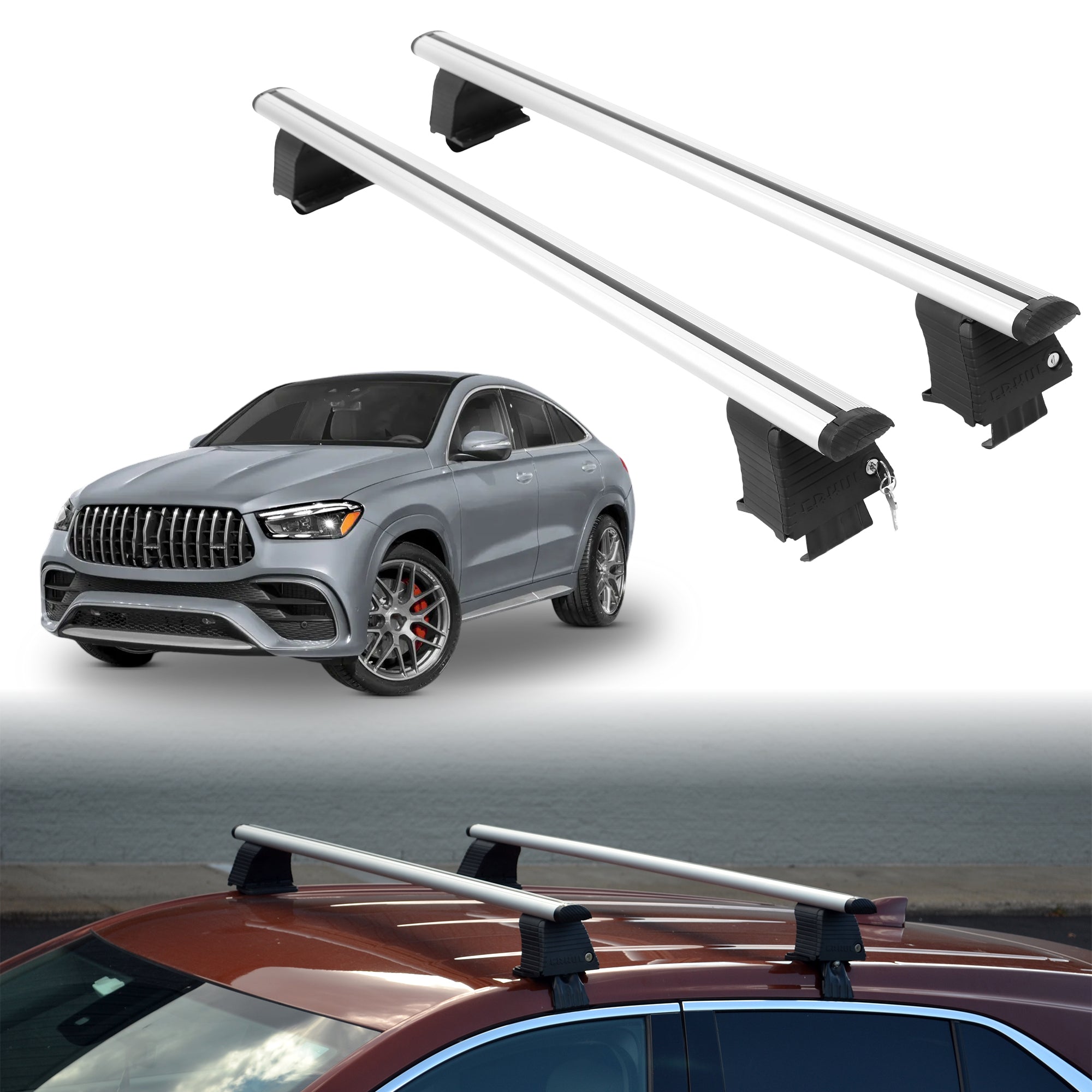 ERKUL Roof Rack Crossbars For MERCEDES AMG GLE 63 2021-2026