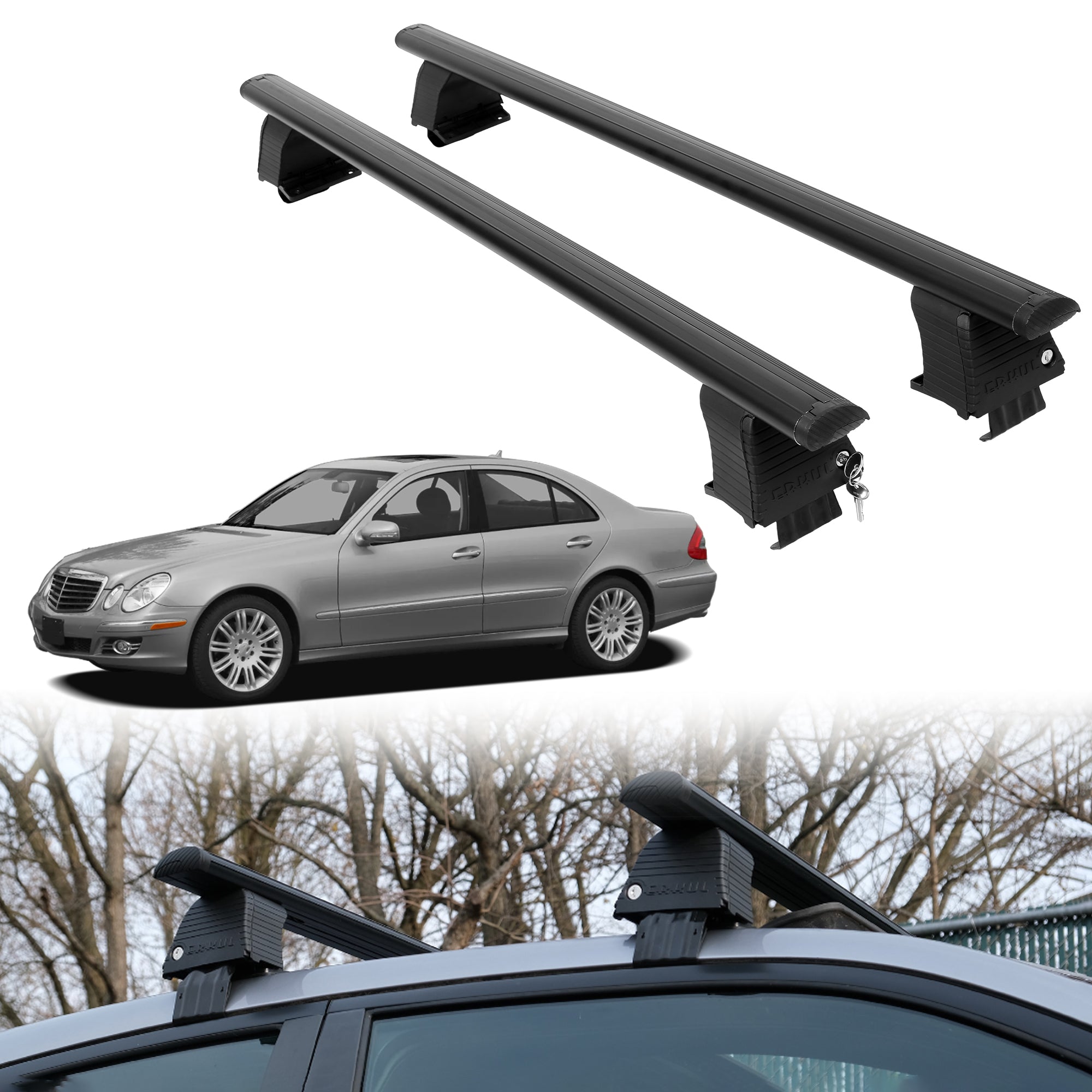 ERKUL Roof Rack Crossbars For MERCEDES E-CLASS 2003-2009