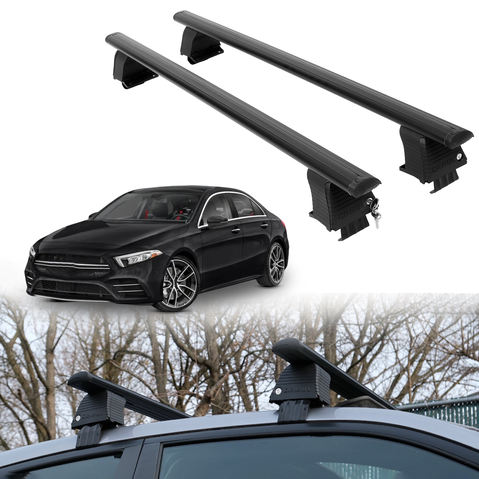 ERKUL Roof Rack Crossbars For MERCEDES AMG A 35 2020-2021