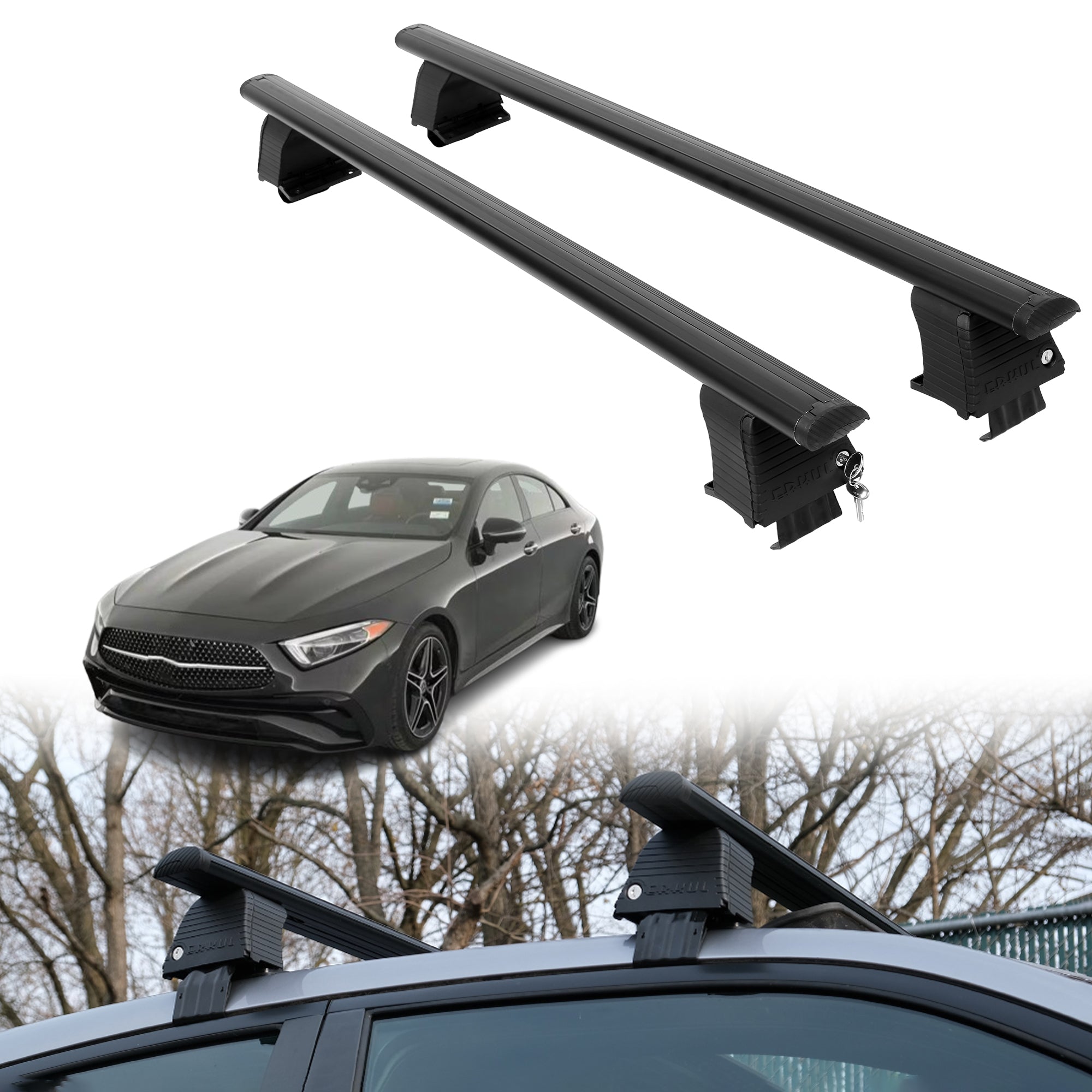 ERKUL Roof Rack Crossbars For MERCEDES AMG CLS 2019-2023