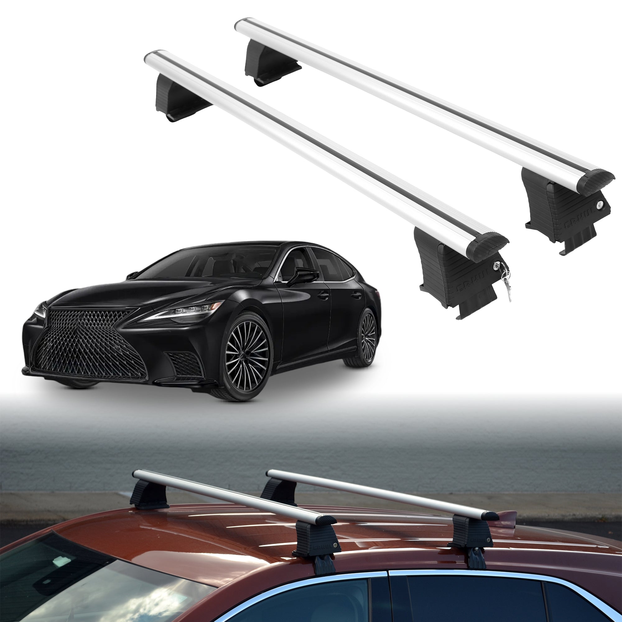 ERKUL Roof Rack Crossbars For LEXUS LS 500 2018-2026