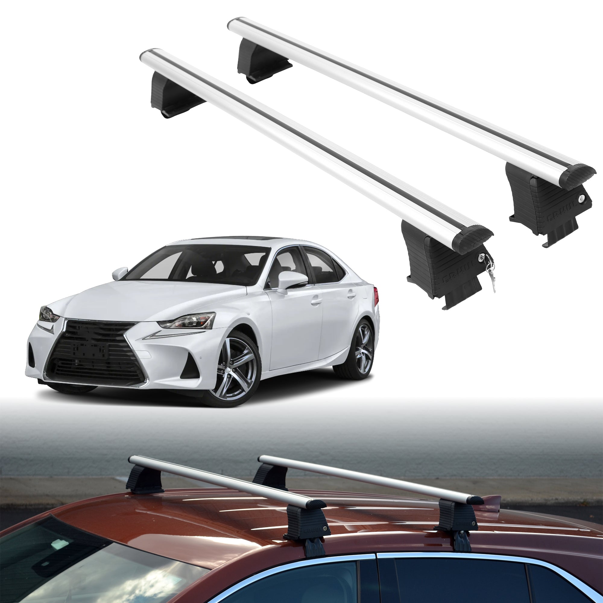 ERKUL Roof Rack Crossbars For LEXUS IS 2014-2020