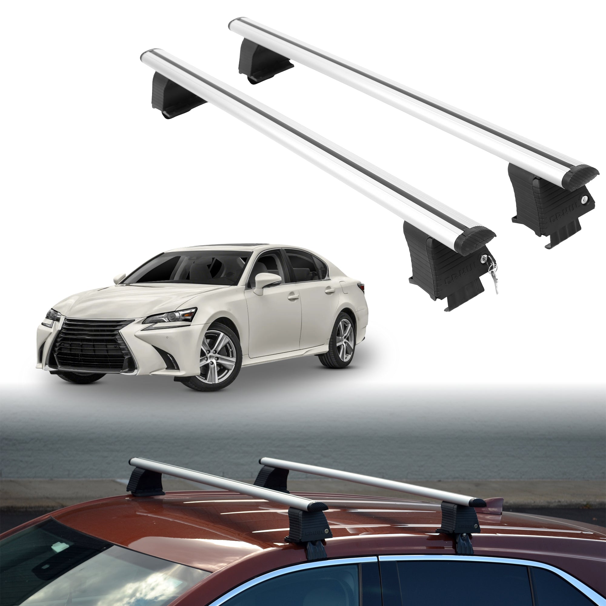 ERKUL Roof Rack Crossbars For LEXUS GS 2012-2020