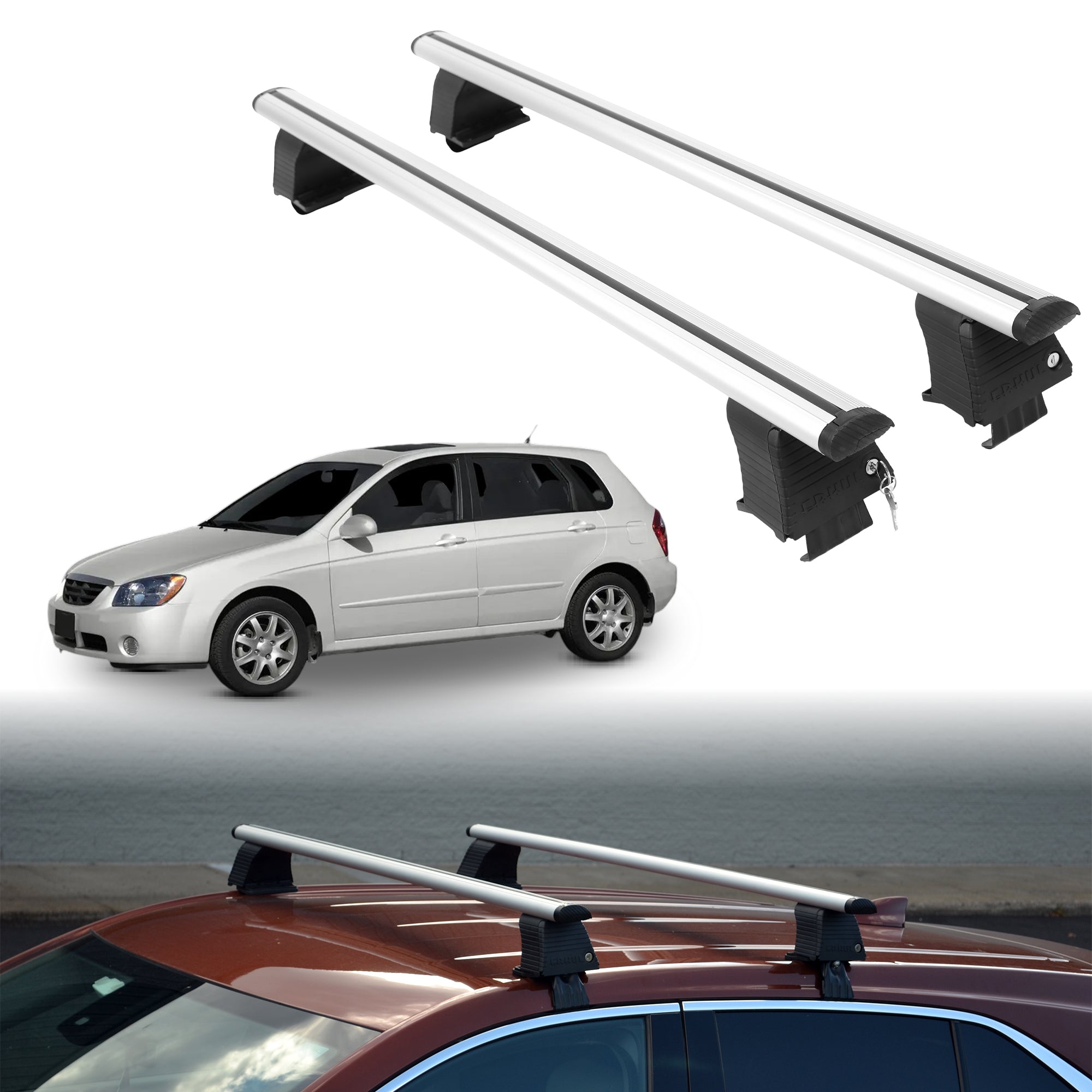 ERKUL Roof Rack Crossbars For KIA SPECTRA5 2005-2009