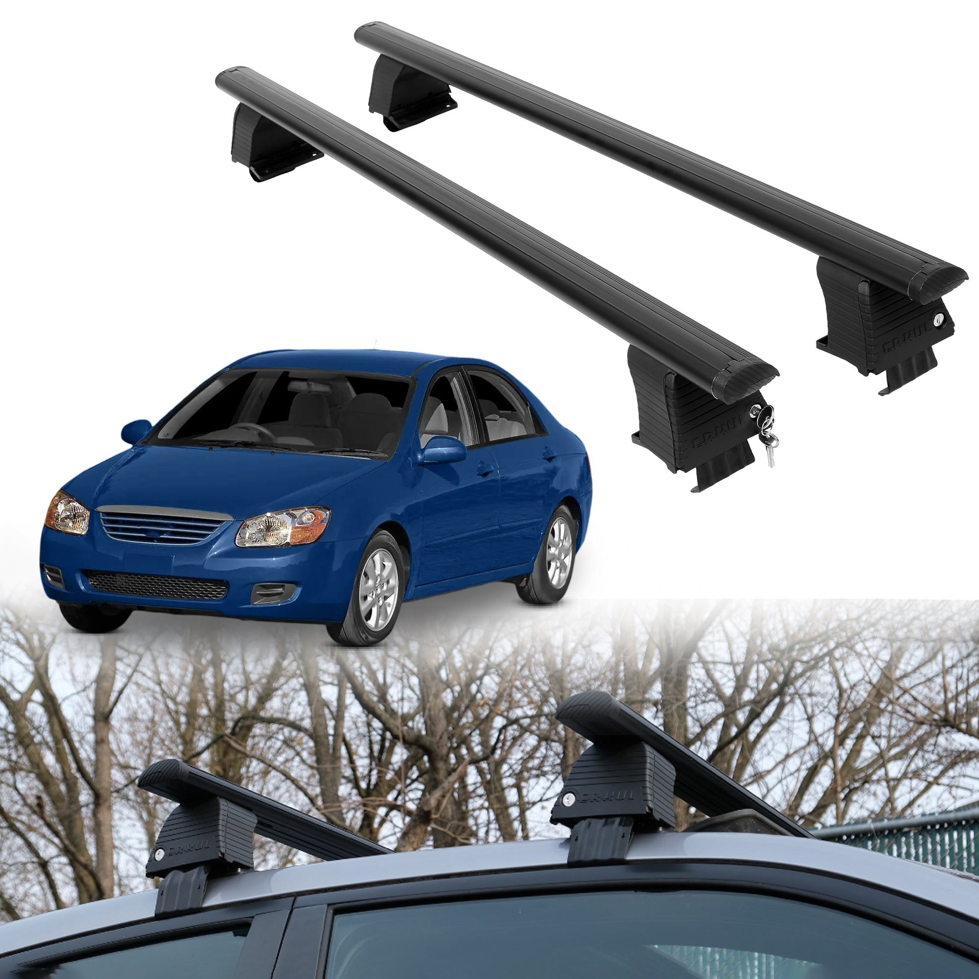 ERKUL Roof Rack Crossbars For KIA SPECTRA 2000-2009