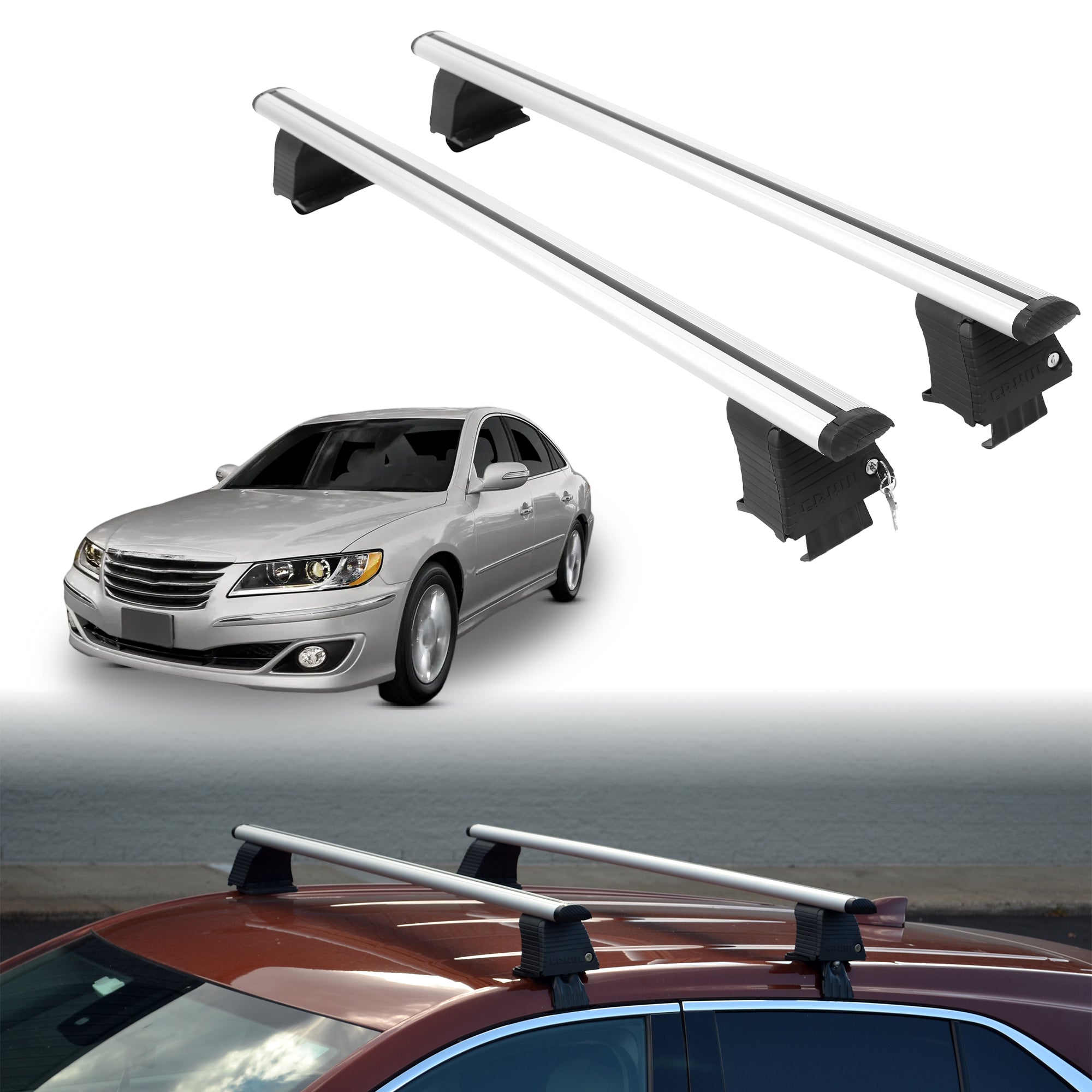 ERKUL Roof Rack Crossbars For HYUNDAI AZERA 2006-2011