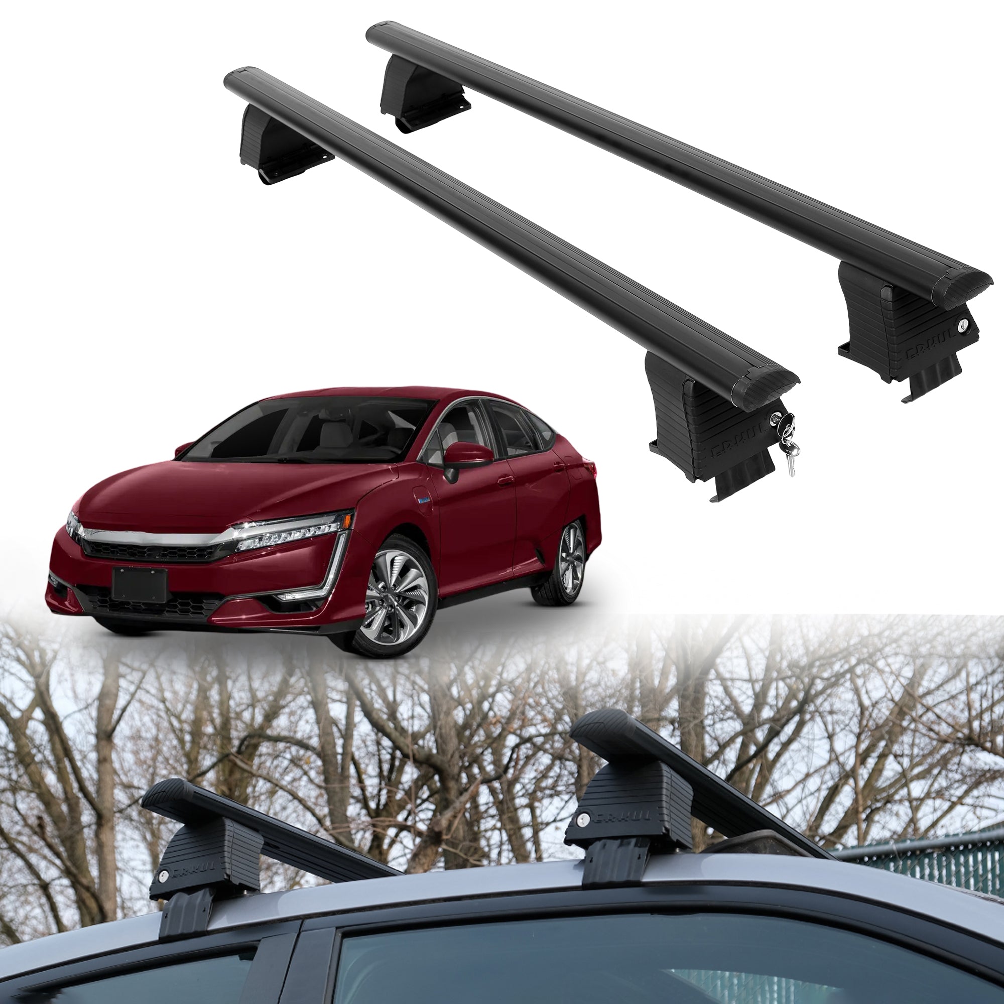 ERKUL Roof Rack Crossbars For HONDA CLARITY PLUG-IN HYBRID / CLARITY ELECTRIC 2017 - 2021