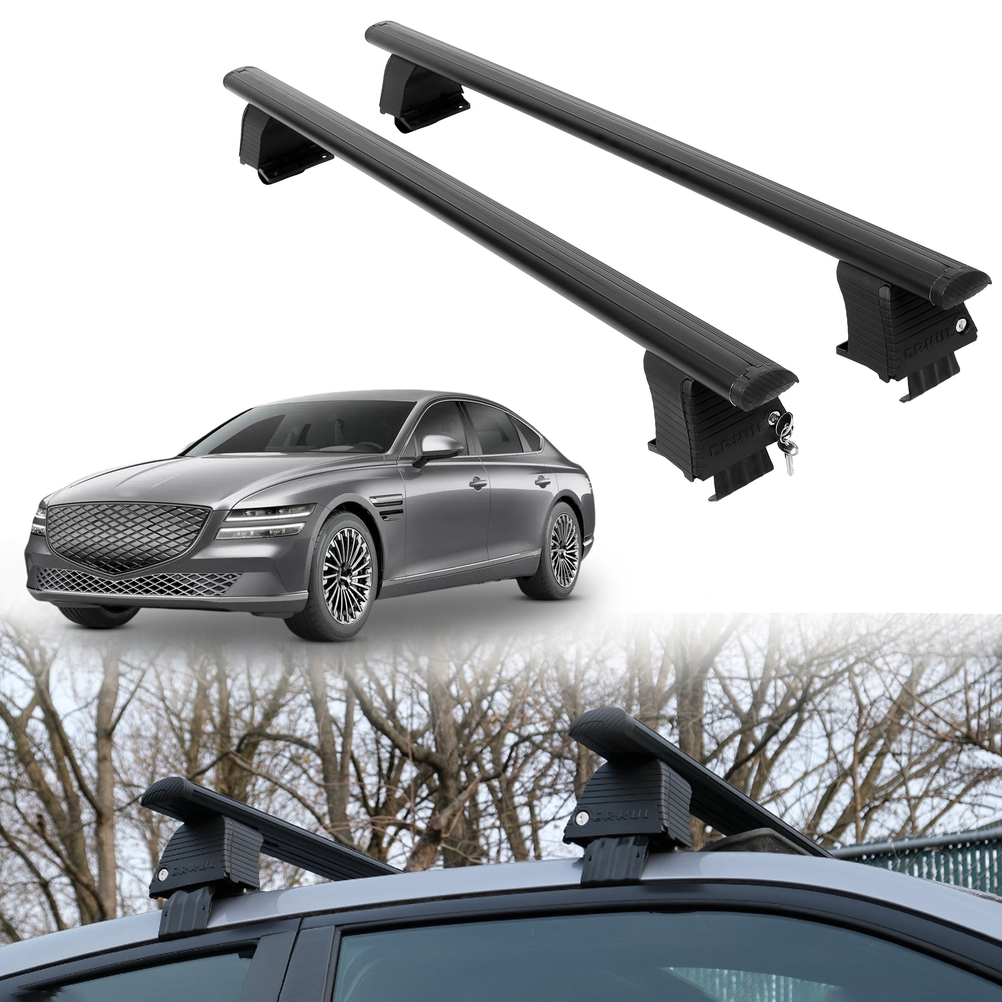 ERKUL Roof Rack Crossbars For GENESIS ELECTRIFIED G80 2023-2025