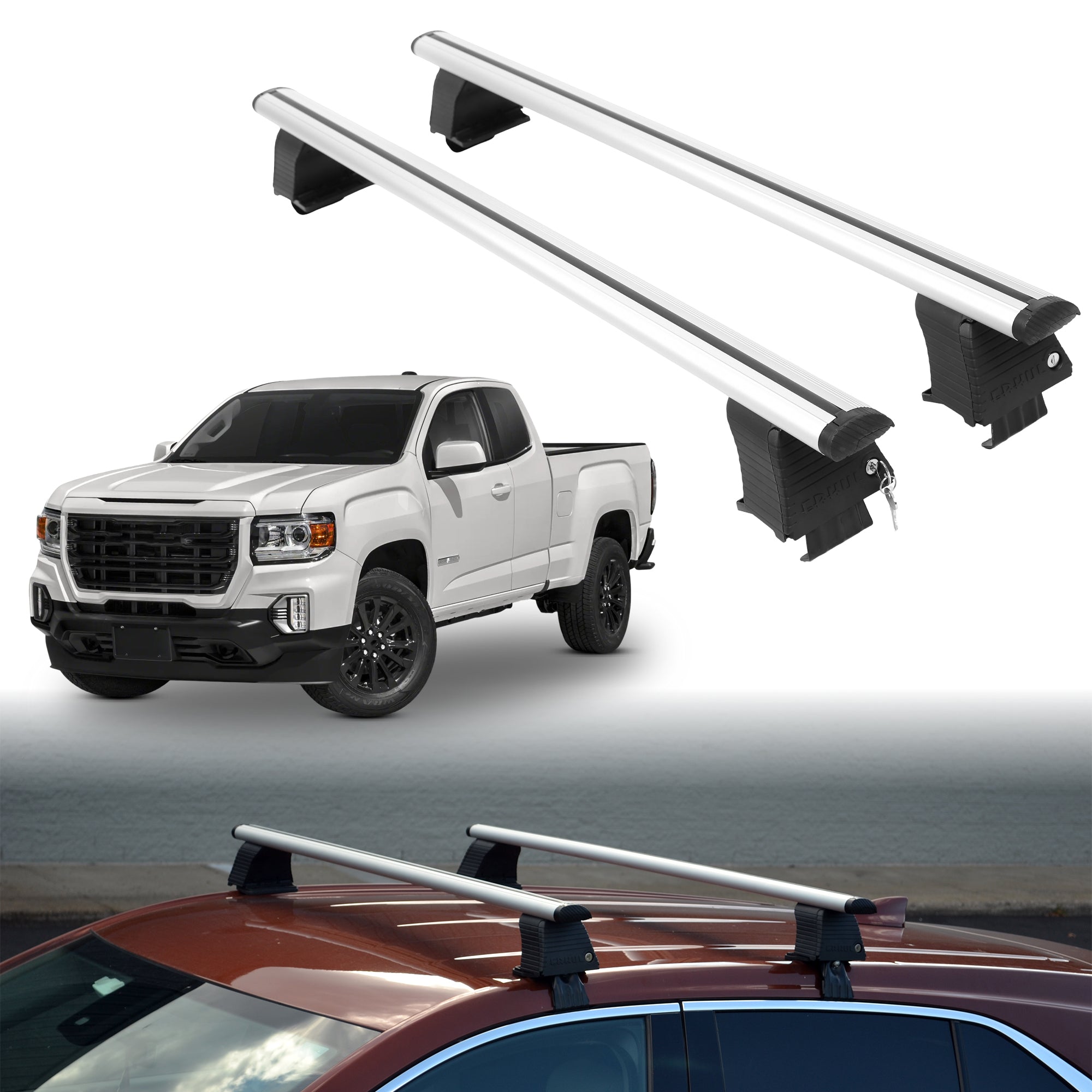 ERKUL Roof Rack Crossbars For GMC CANYON 2015-2022