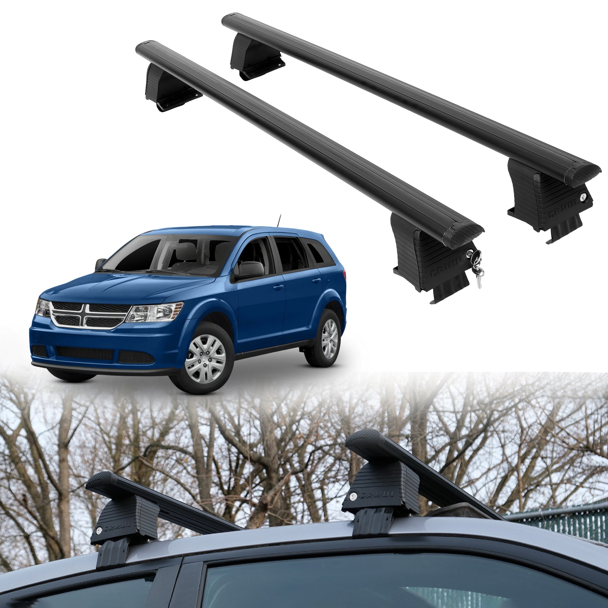 ERKUL Roof Rack Crossbars For DODGE JOURNEY 2009-2020