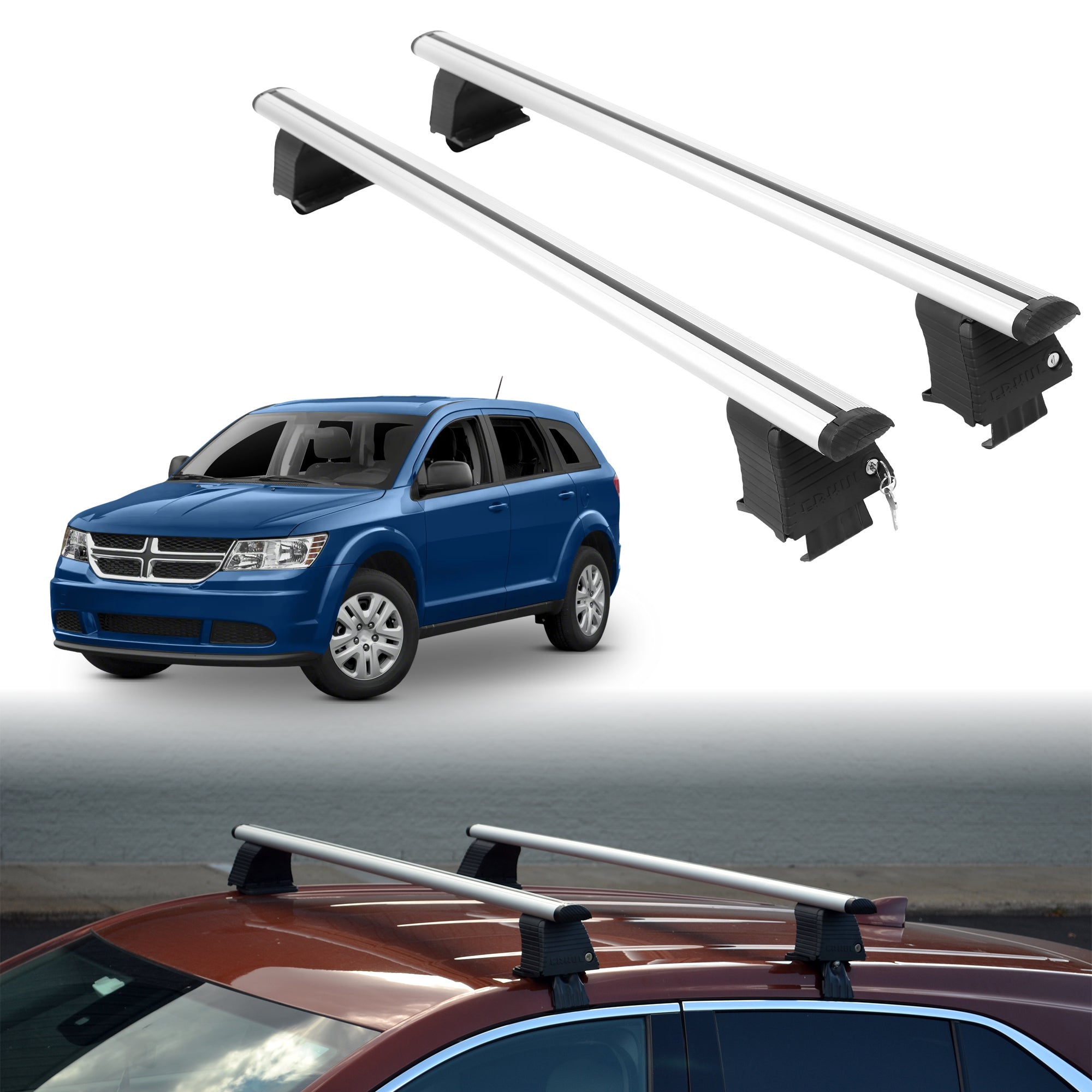 ERKUL Roof Rack Crossbars For DODGE JOURNEY 2009-2020