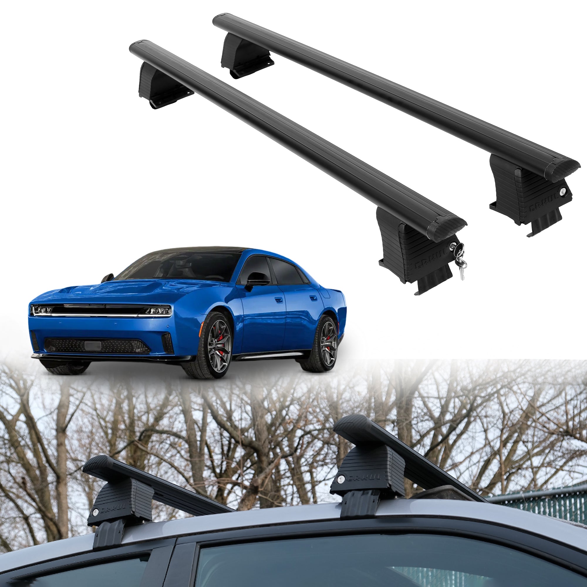 ERKUL Roof Rack Crossbars For DODGE CHARGER DAYTONA 2024-2026
