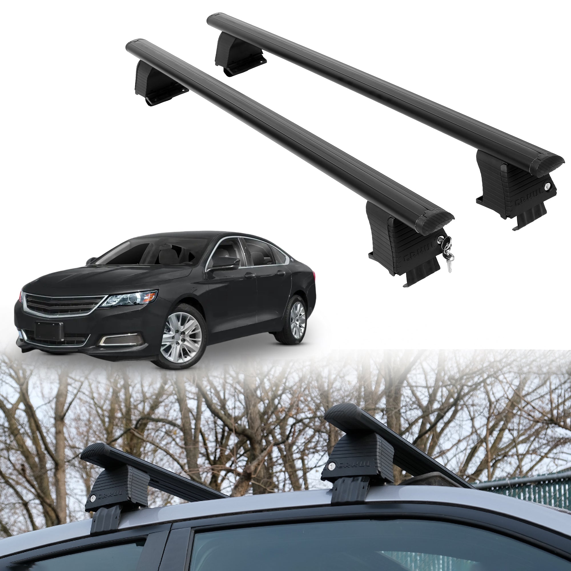 ERKUL Roof Rack Crossbars For CHEVROLET IMPALA 2014-2020