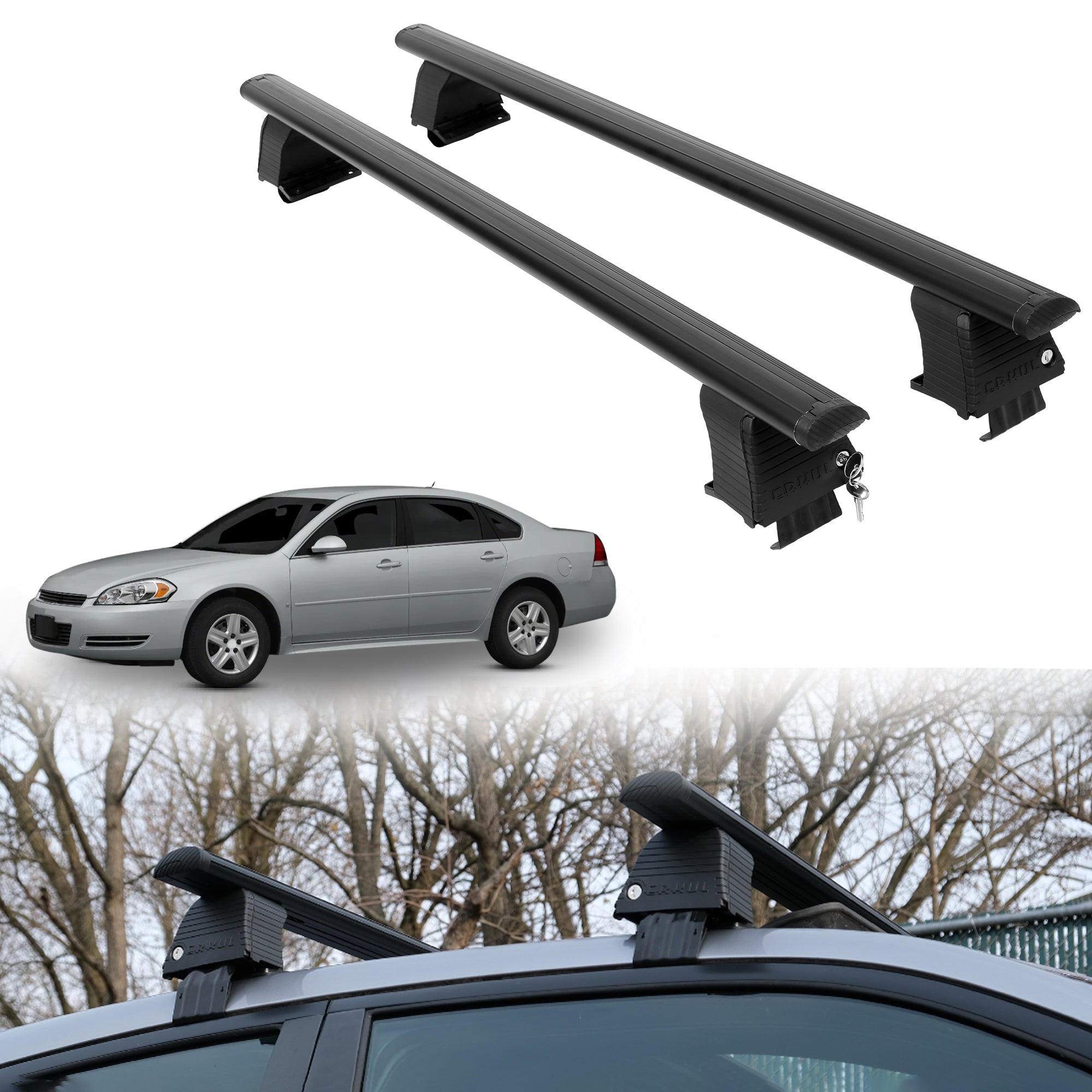 ERKUL Roof Rack Crossbars For CHEVROLET IMPALA 2006-2013