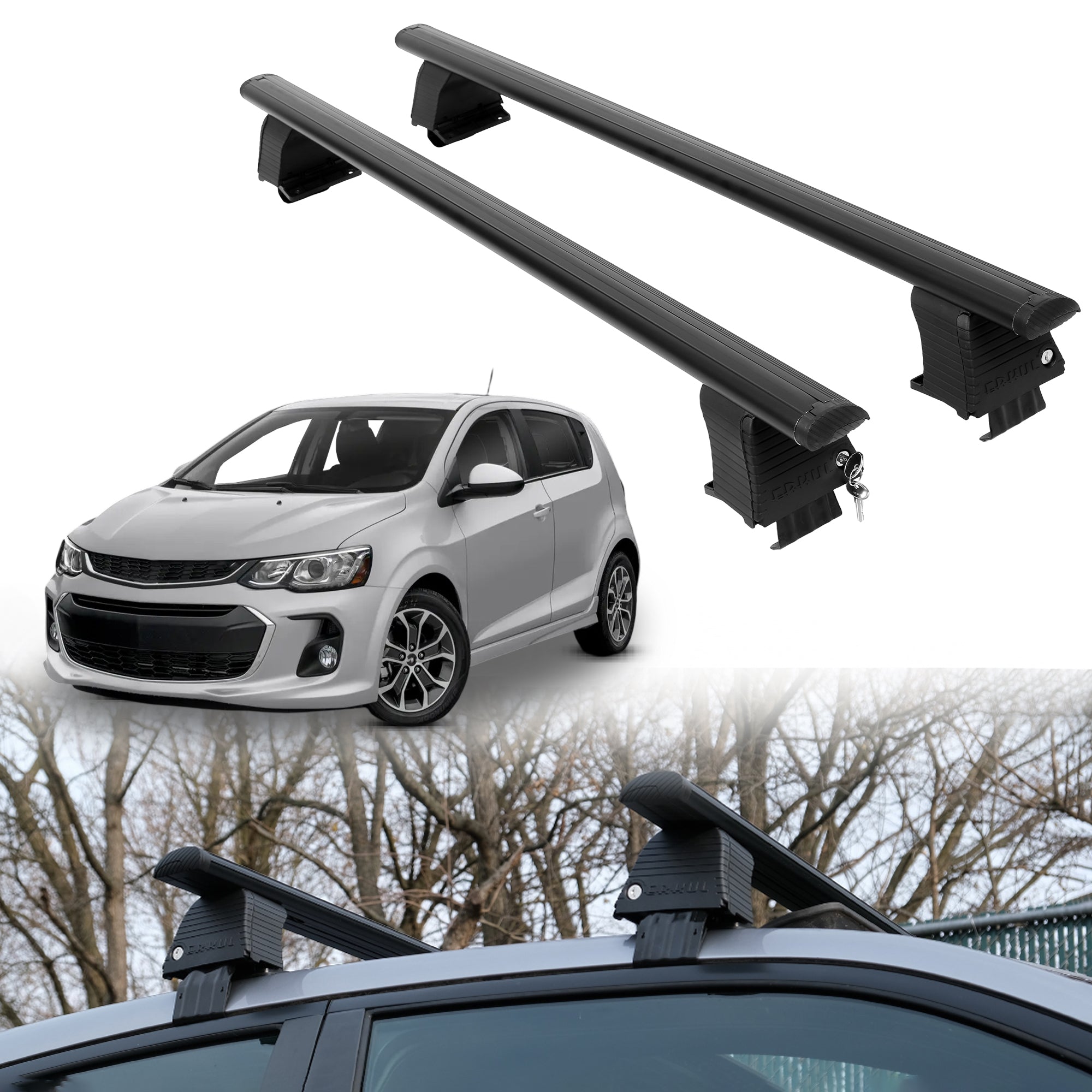 ERKUL Roof Rack Crossbars For CHEVROLET SONIC 2012-2020