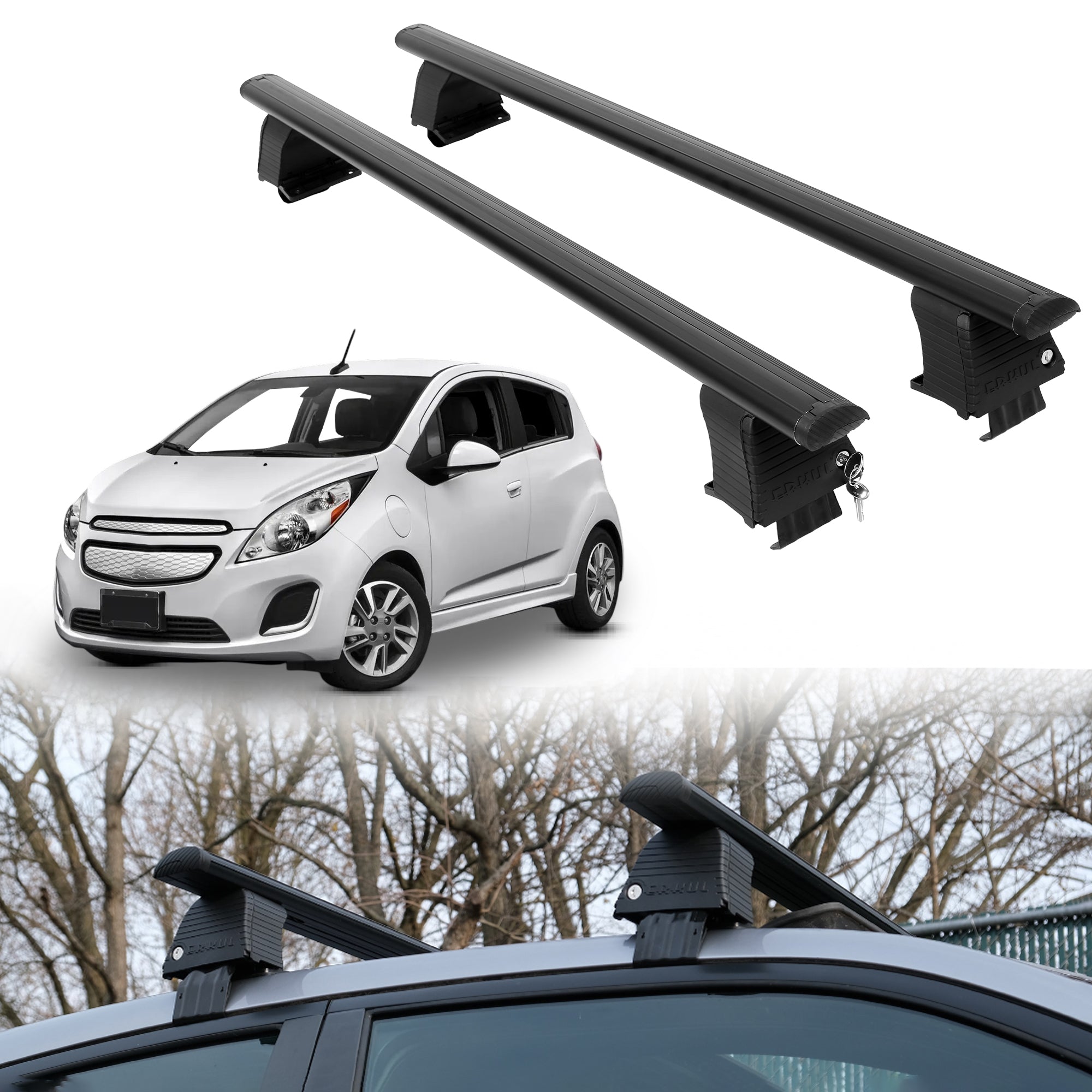ERKUL Roof Rack Crossbars For CHEVROLET SPARK EV 2014-2016