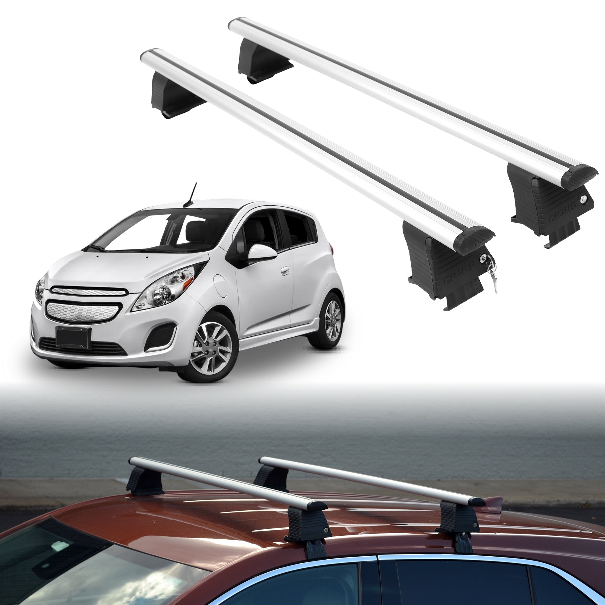 ERKUL Roof Rack Crossbars For CHEVROLET SPARK EV 2014-2016
