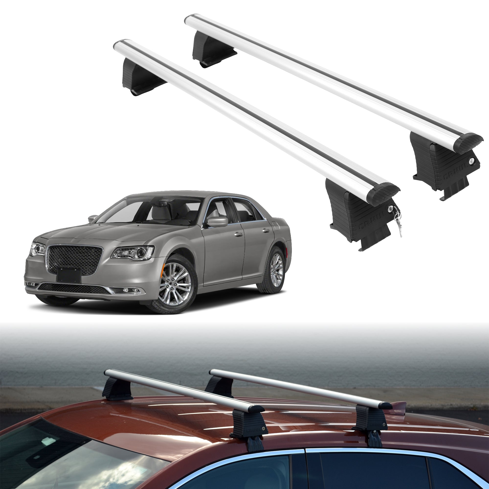 ERKUL Roof Rack Crossbars For CHEVROLET 300 2011-2023