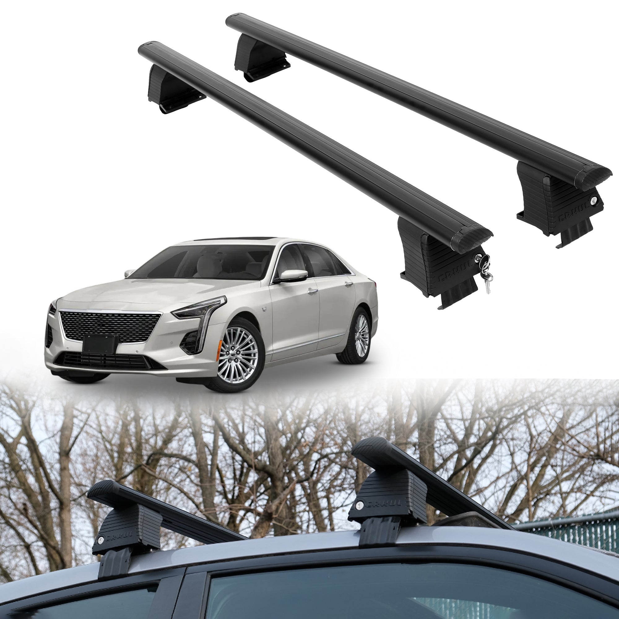 ERKUL Roof Rack Crossbars For CADILLAC CT6 2016-2020