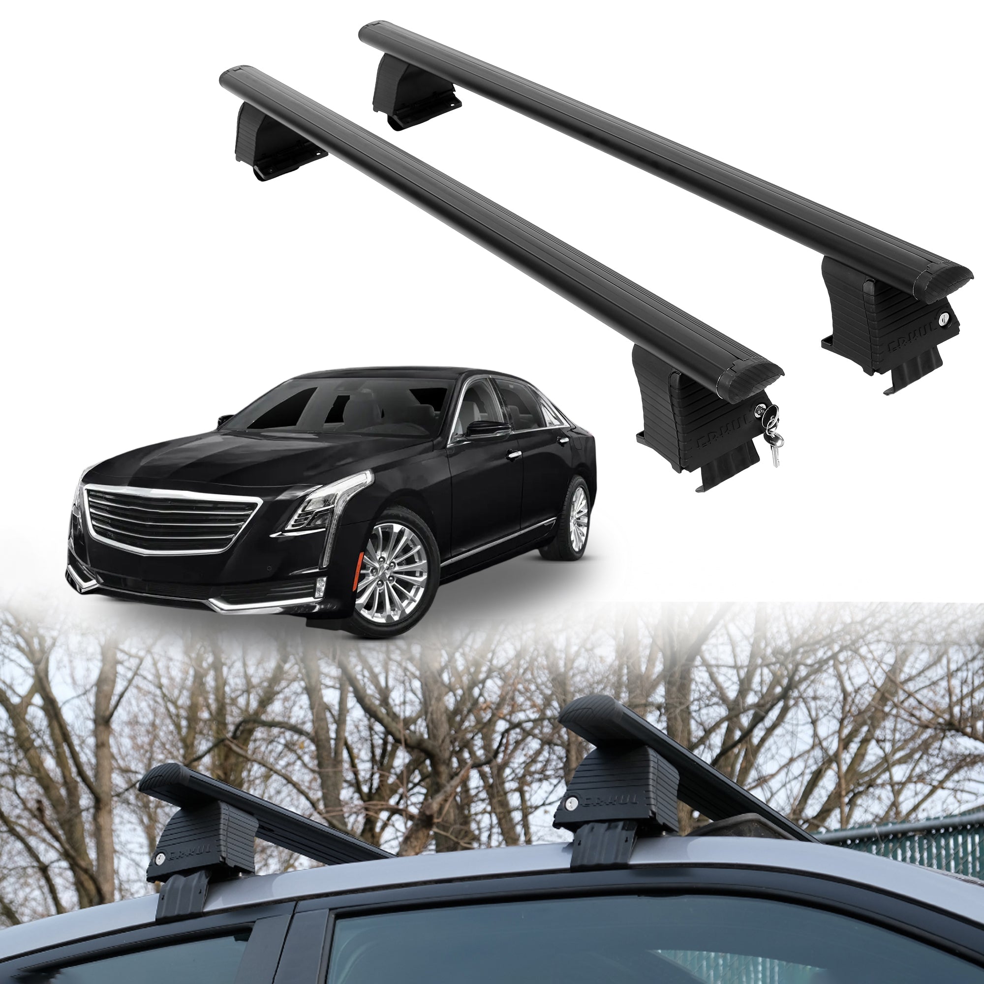 ERKUL Roof Rack Crossbars For CADILLAC CT6 PLUG-IN 2017-2018