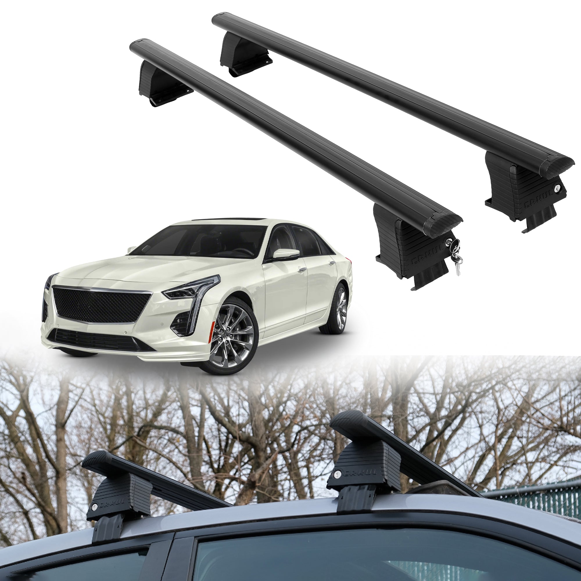 ERKUL Roof Rack Crossbars For CADILLAC CT6-V 2019-2020