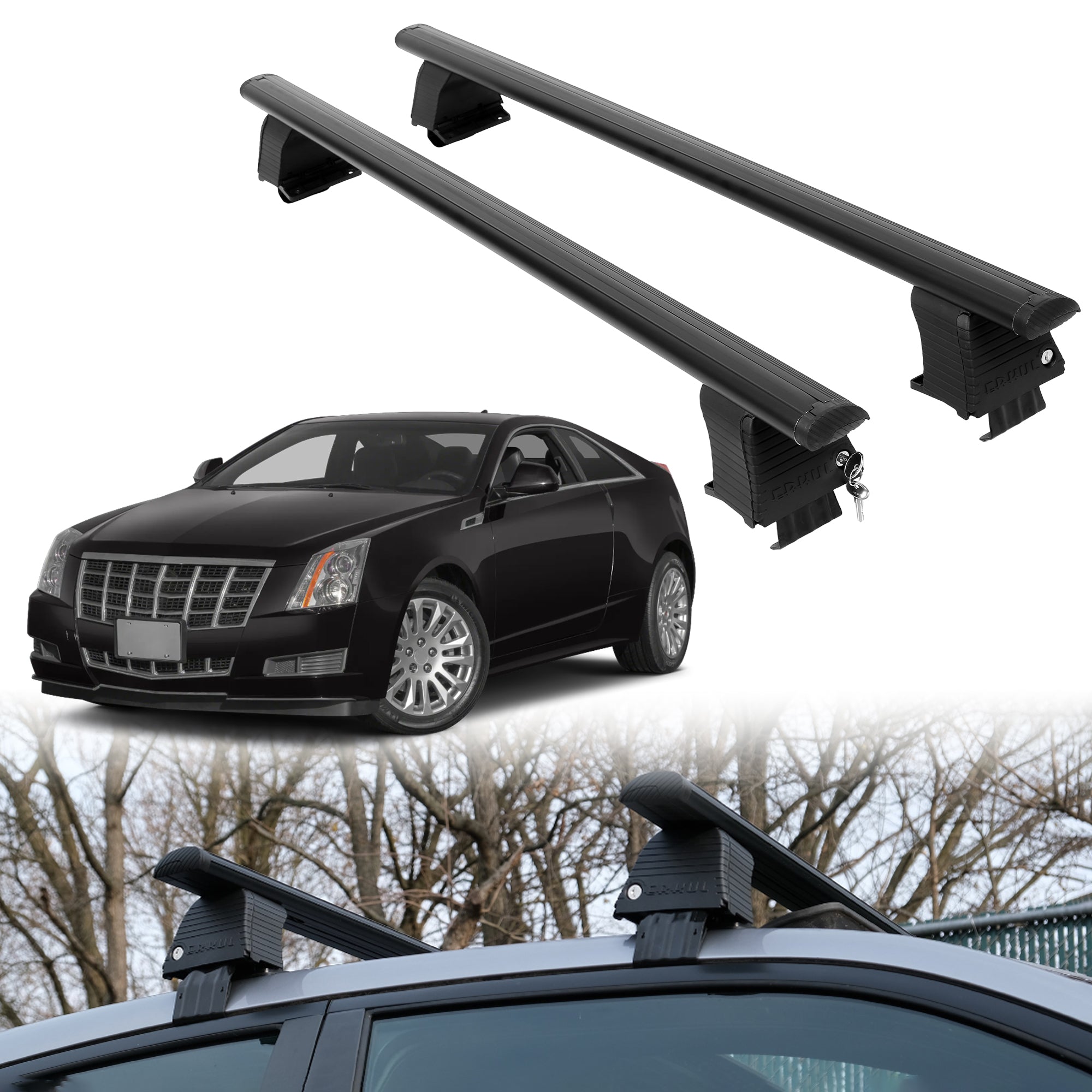 ERKUL Roof Rack Crossbars For CADILLAC CTS 2008-2013
