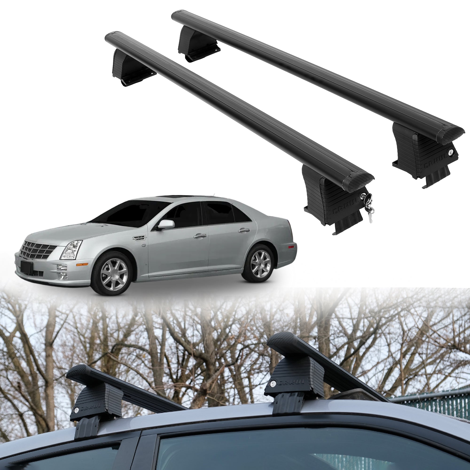 ERKUL Roof Rack Crossbars For CADILLAC STS 2005-2011