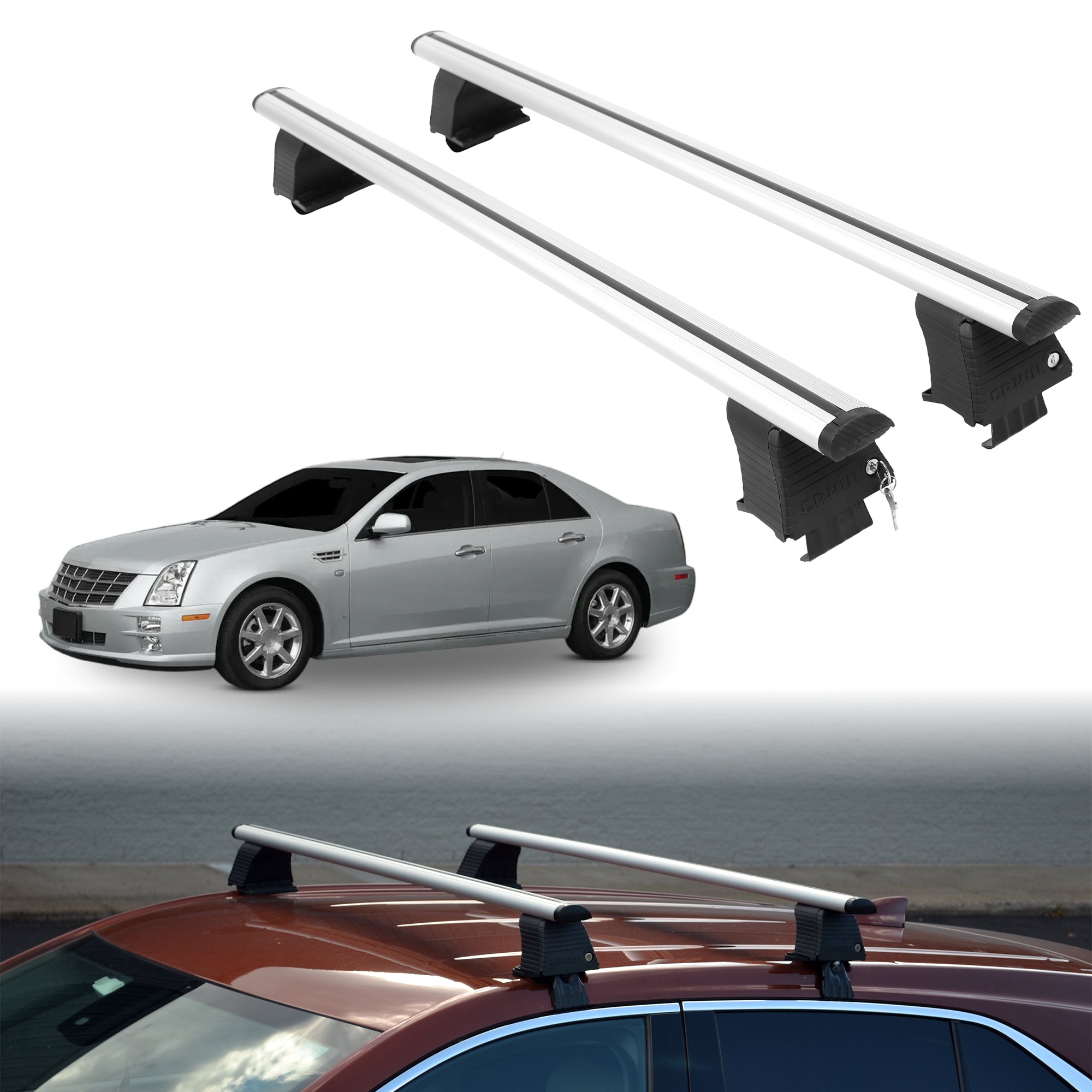 ERKUL Roof Rack Crossbars For CADILLAC STS 2005-2011