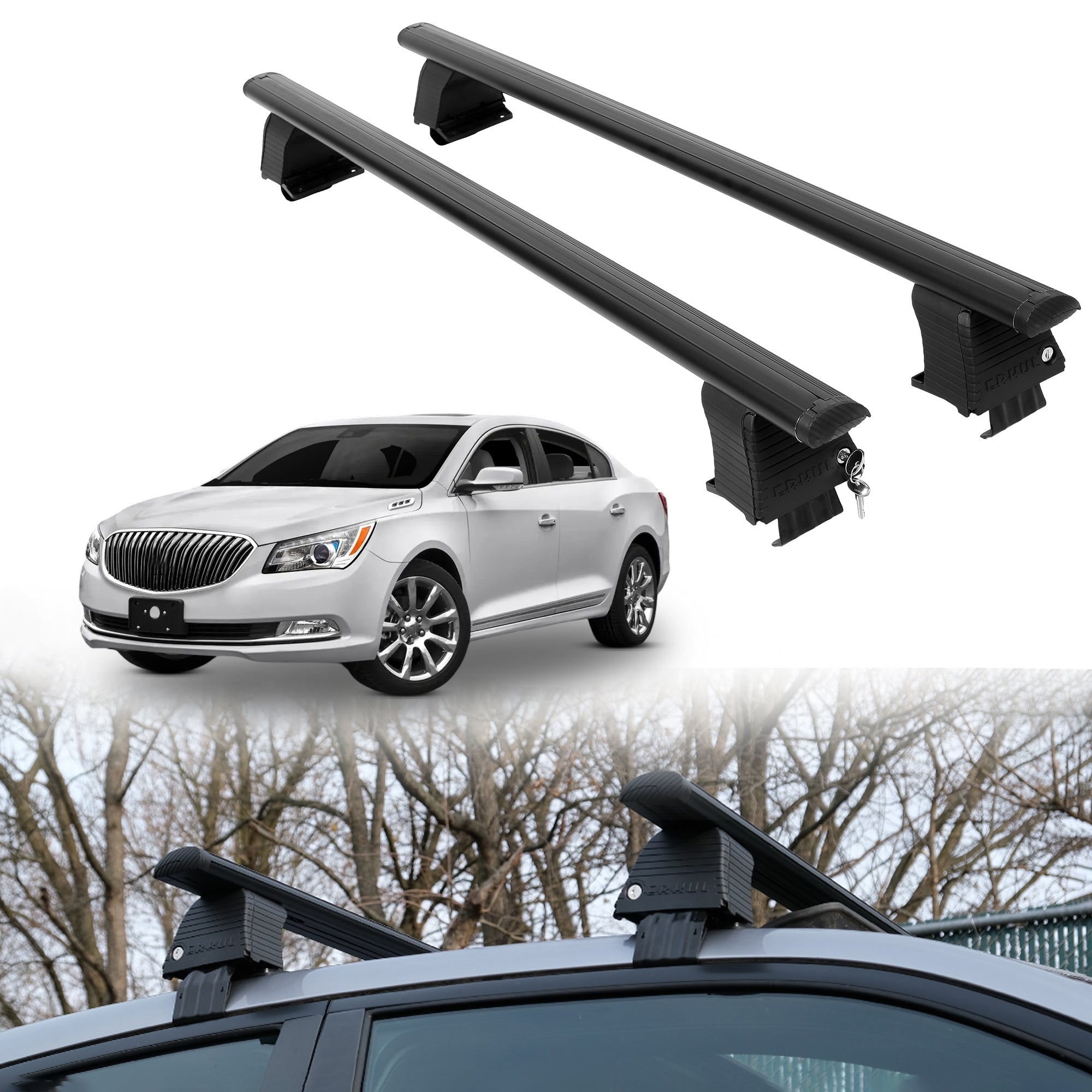 ERKUL Roof Rack Crossbars For BUICK LACROSSE 2010-2016