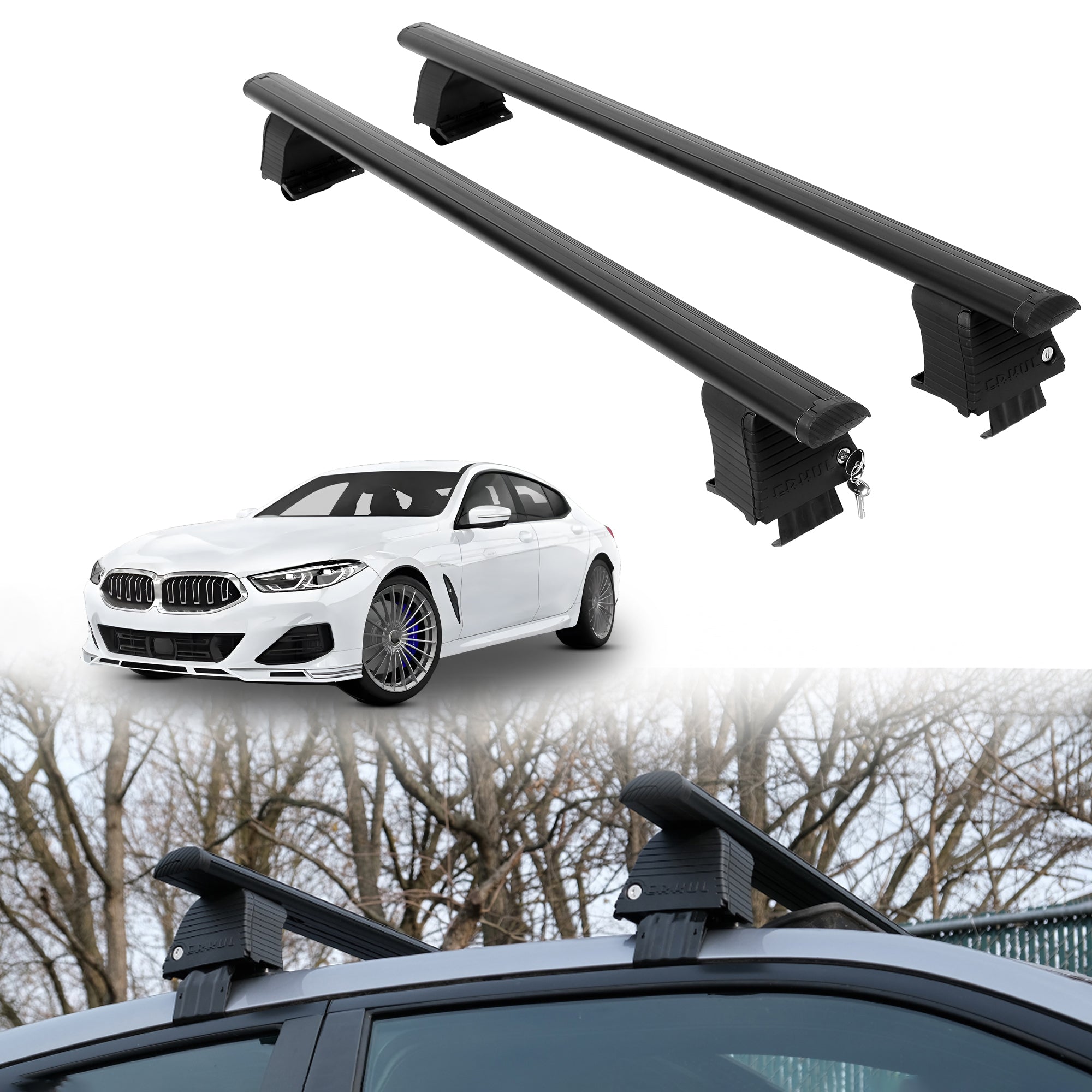 ERKUL Roof Rack Crossbars For BMW ALPINA B8 GRAN COUPE 2022-2025