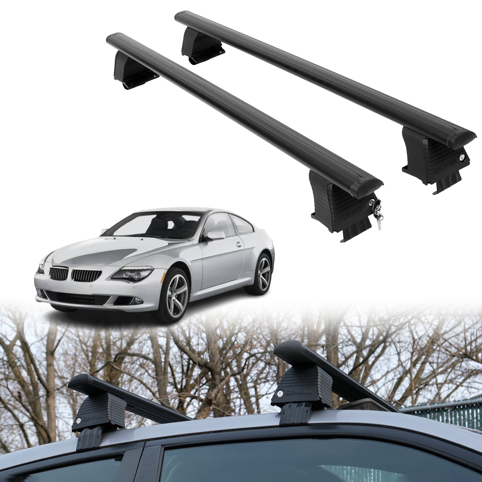 ERKUL Roof Rack Crossbars For BMW 6 SERIES 2004-2010