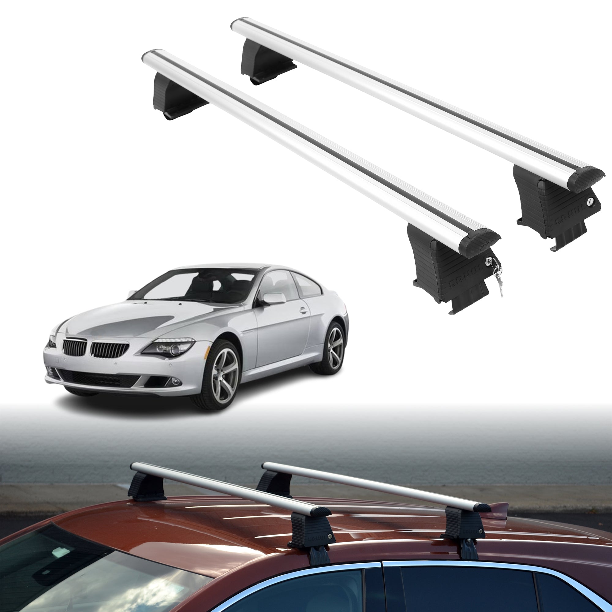 ERKUL Roof Rack Crossbars For BMW 6 SERIES 2004-2010