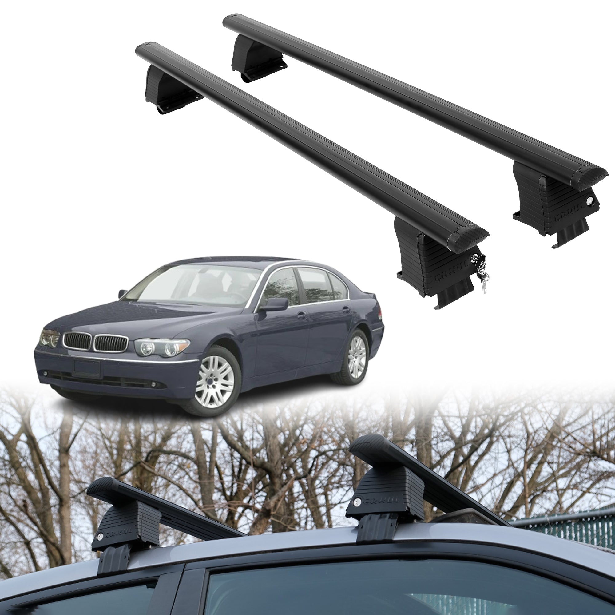 ERKUL Roof Rack Crossbars For BMW 7 SERIES 2002-2008