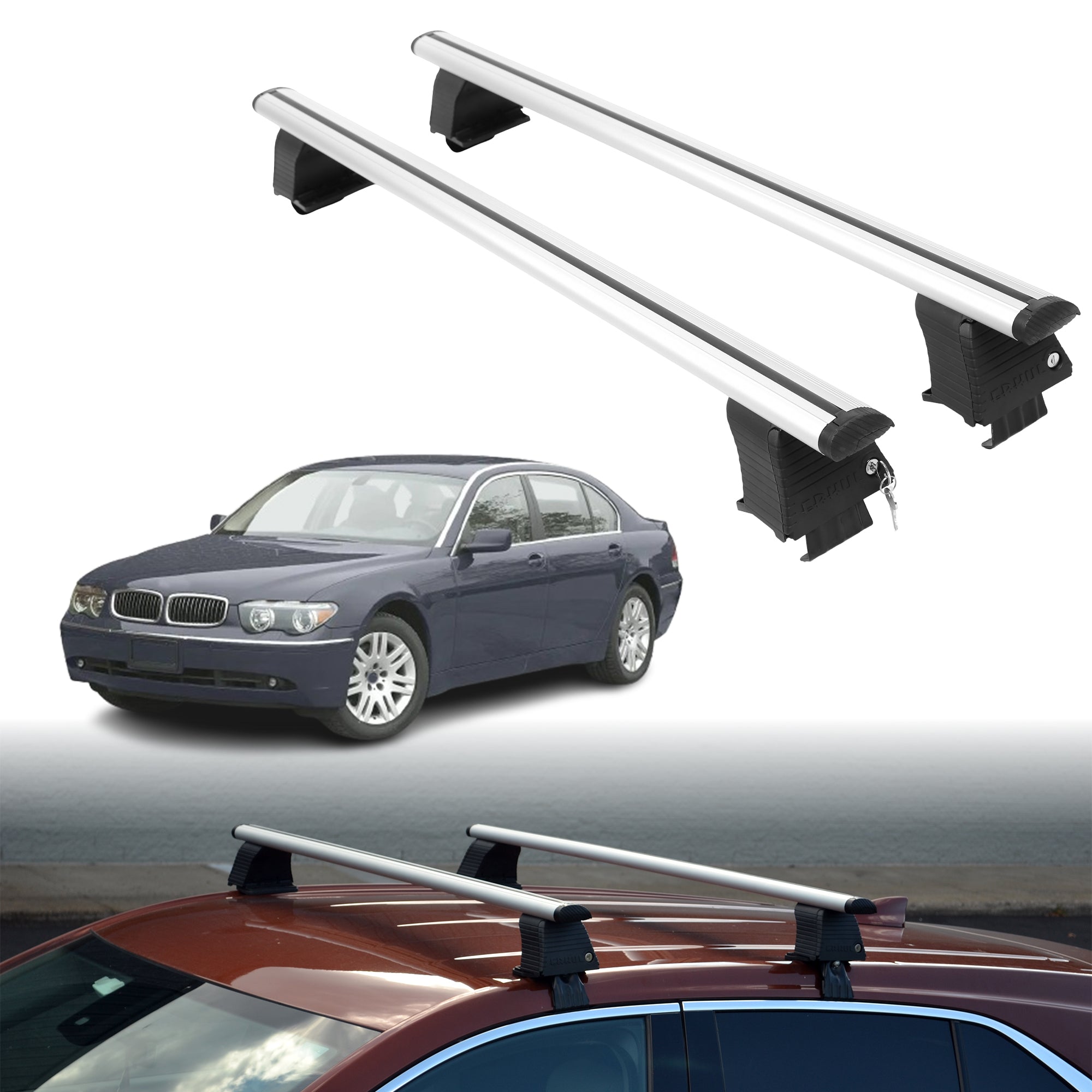 ERKUL Roof Rack Crossbars For BMW 7 SERIES 2002-2008