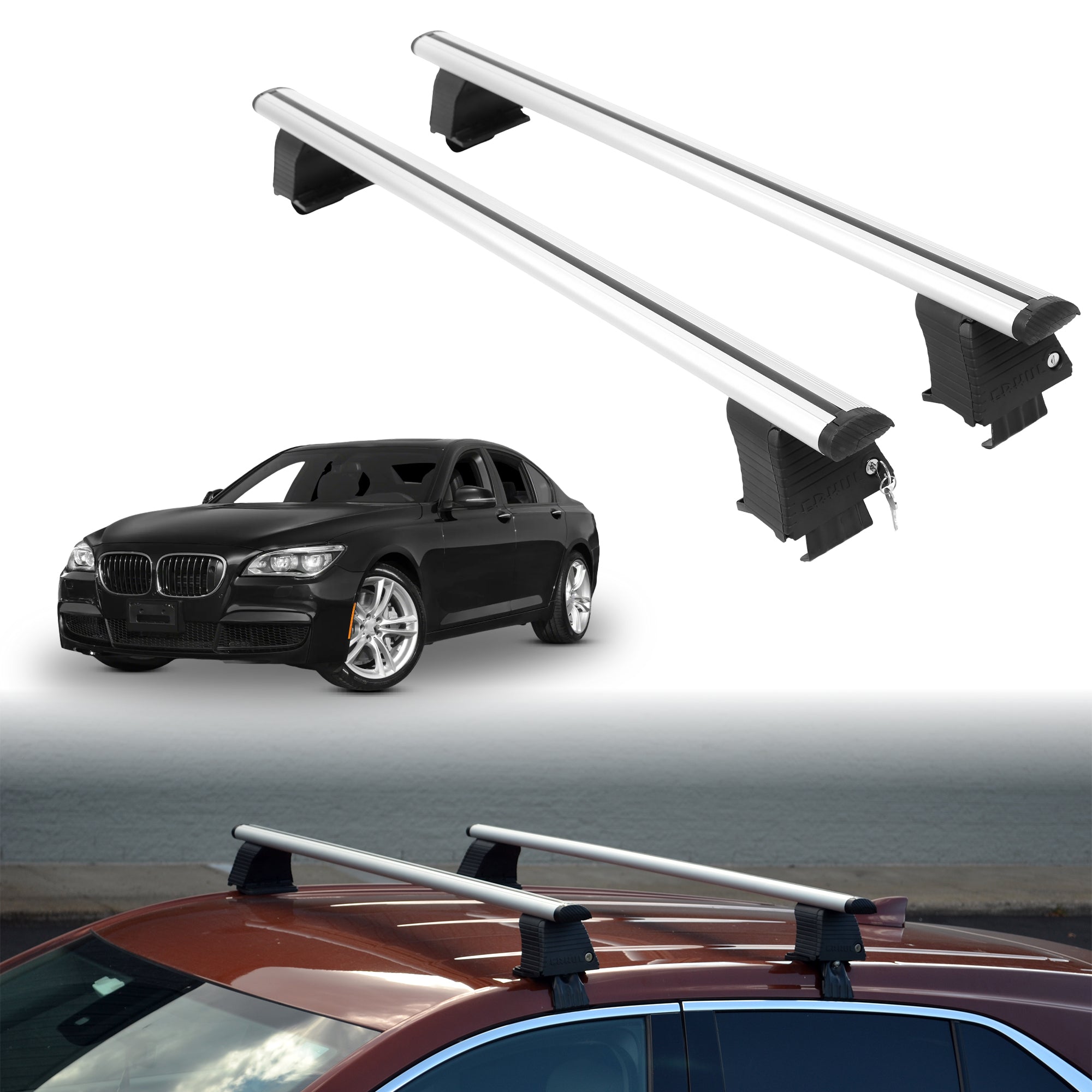 ERKUL Roof Rack Crossbars For BMW 7 SERIES 2009-2015