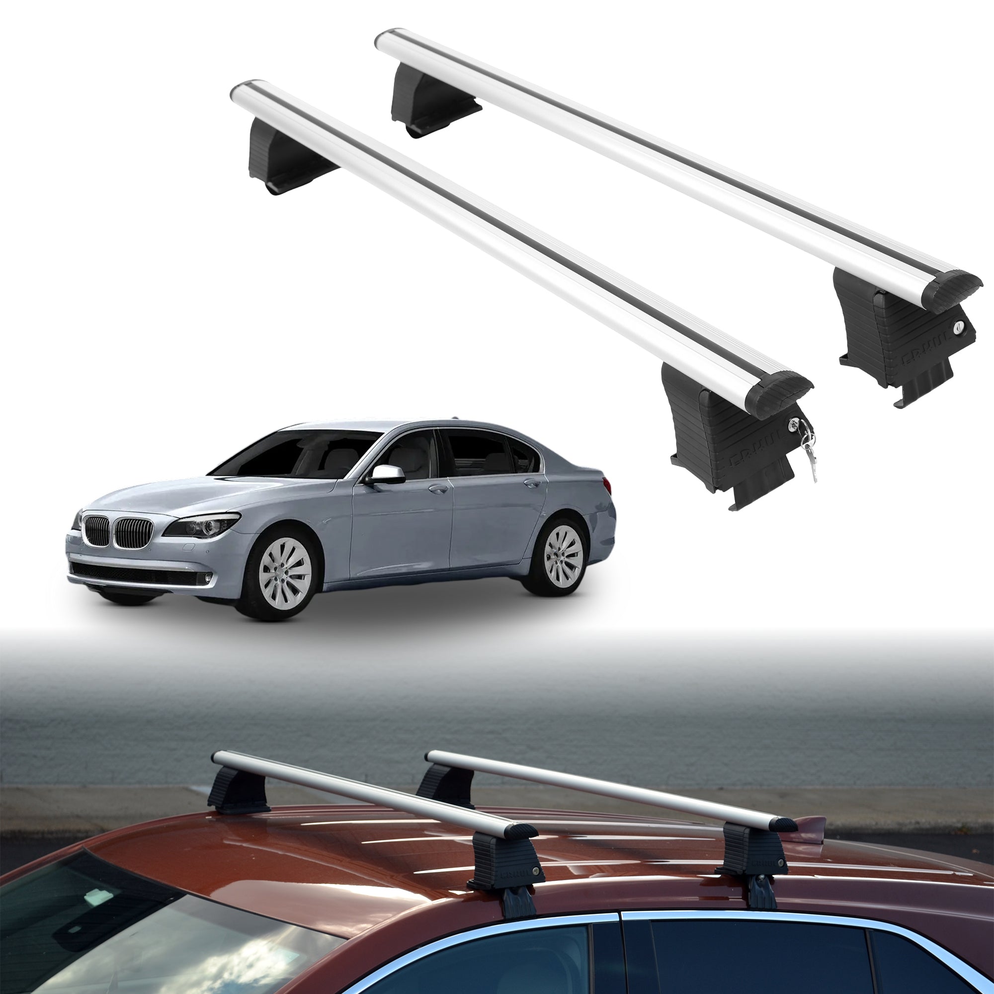 ERKUL Roof Rack Crossbars For BMW ACTIVEHYBRID 750 2011-2013