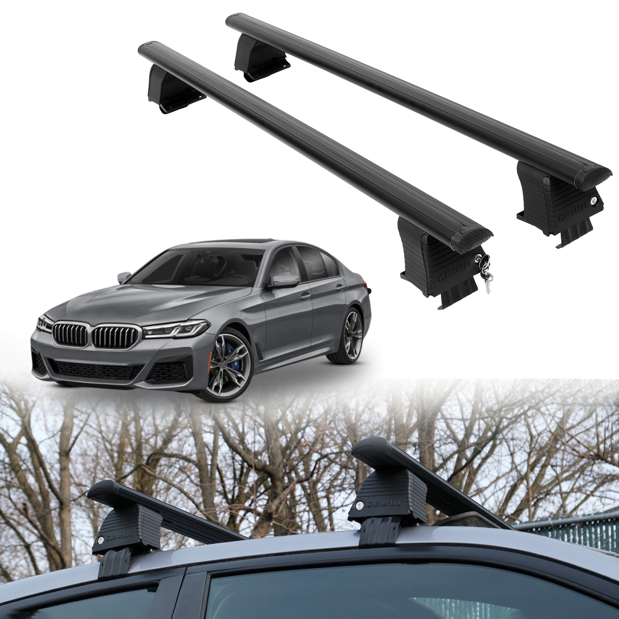 ERKUL Roof Rack Crossbars For BMW M550 2018-2023