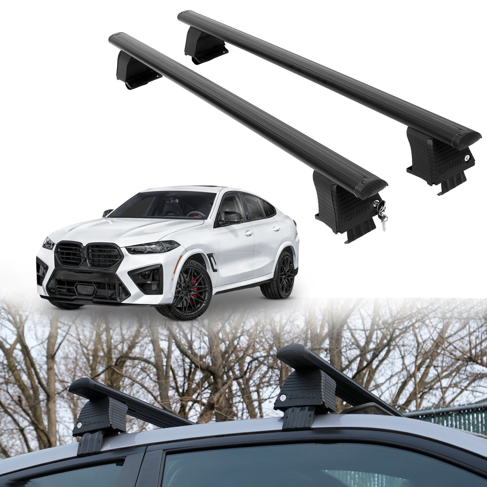 ERKUL Roof Rack Crossbars For BMW X6 M 2020-2026