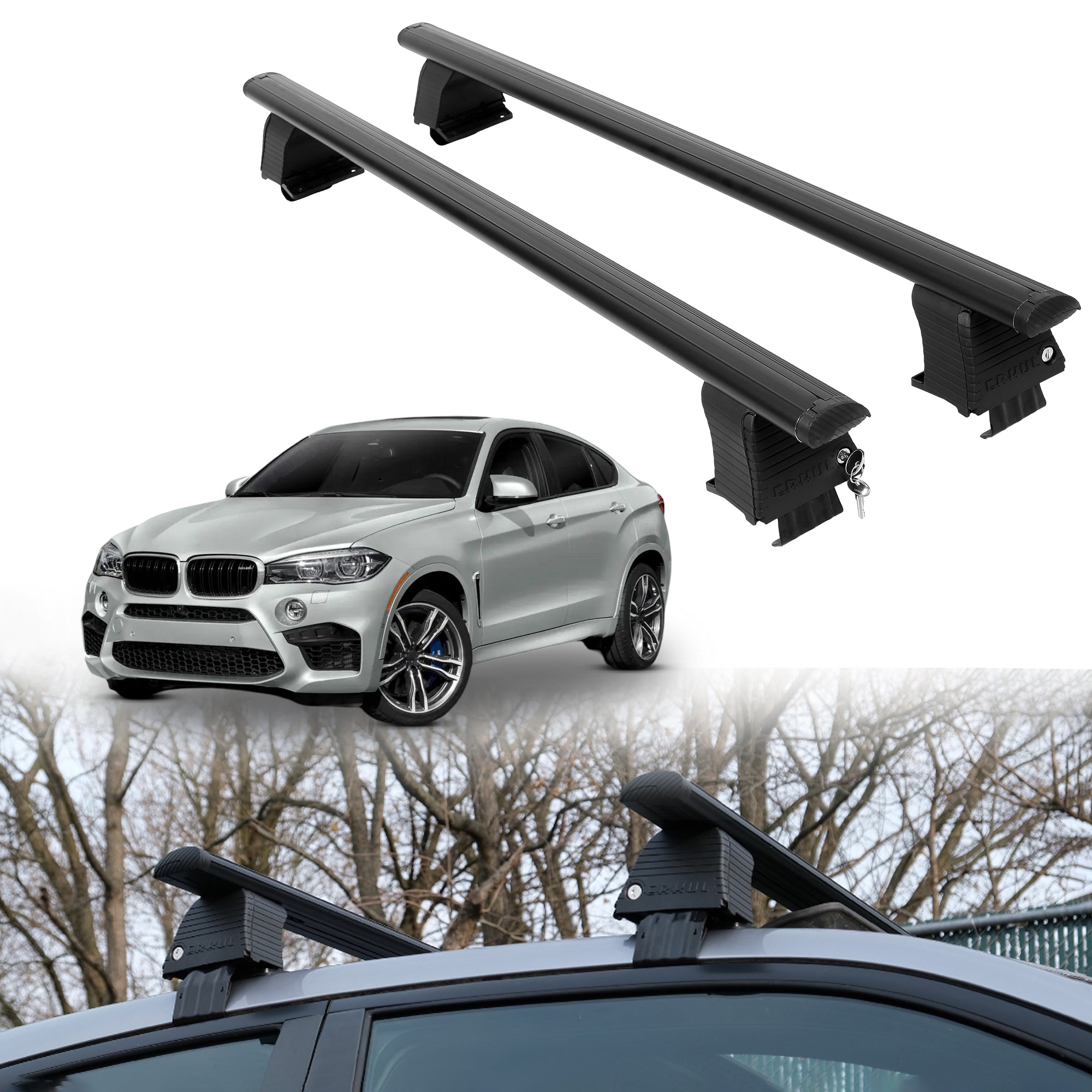 ERKUL Roof Rack Crossbars For BMW X6 M 2015-2019